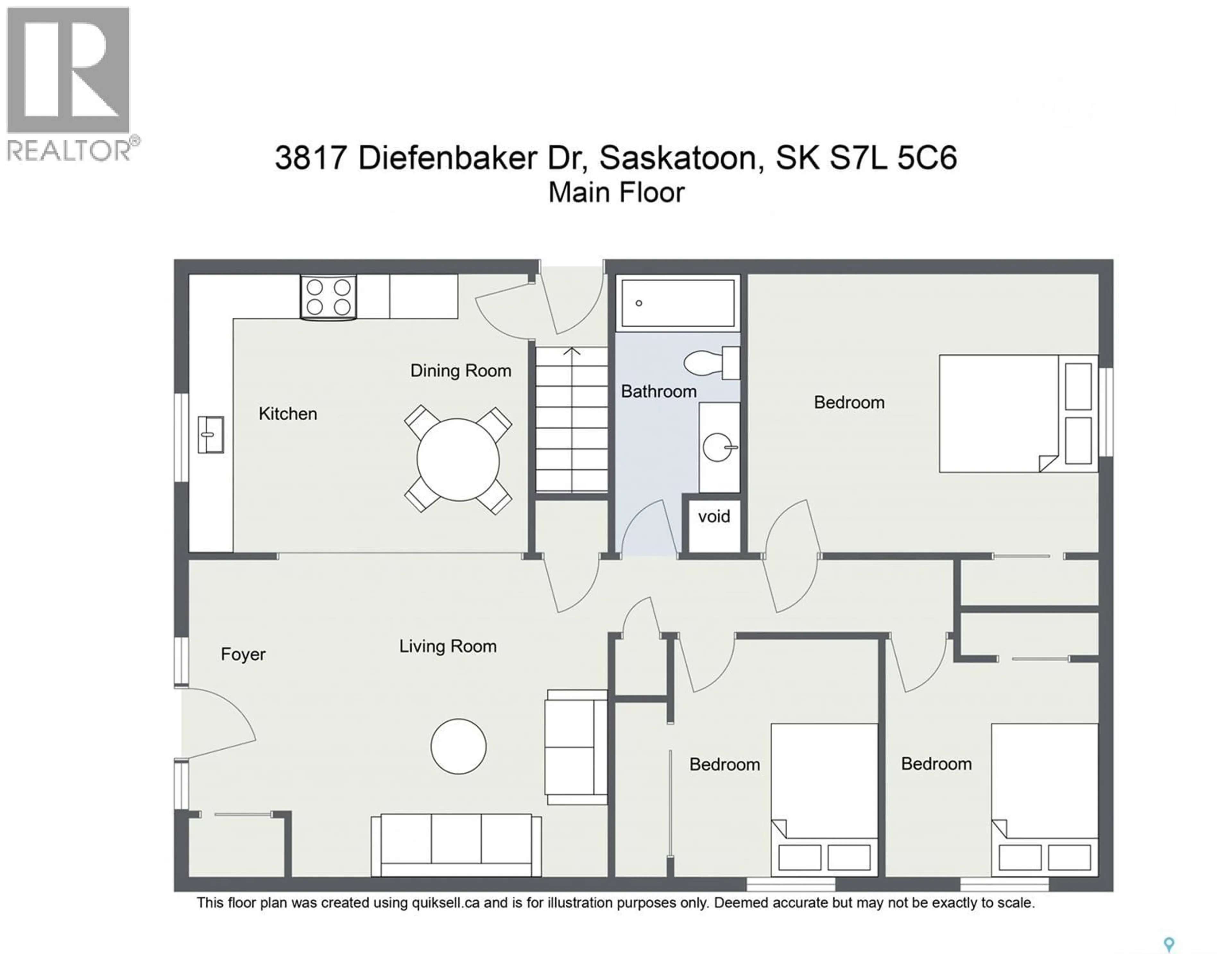 Floor plan for 3817 DIEFENBAKER DRIVE, Saskatoon Saskatchewan S7L5C6
