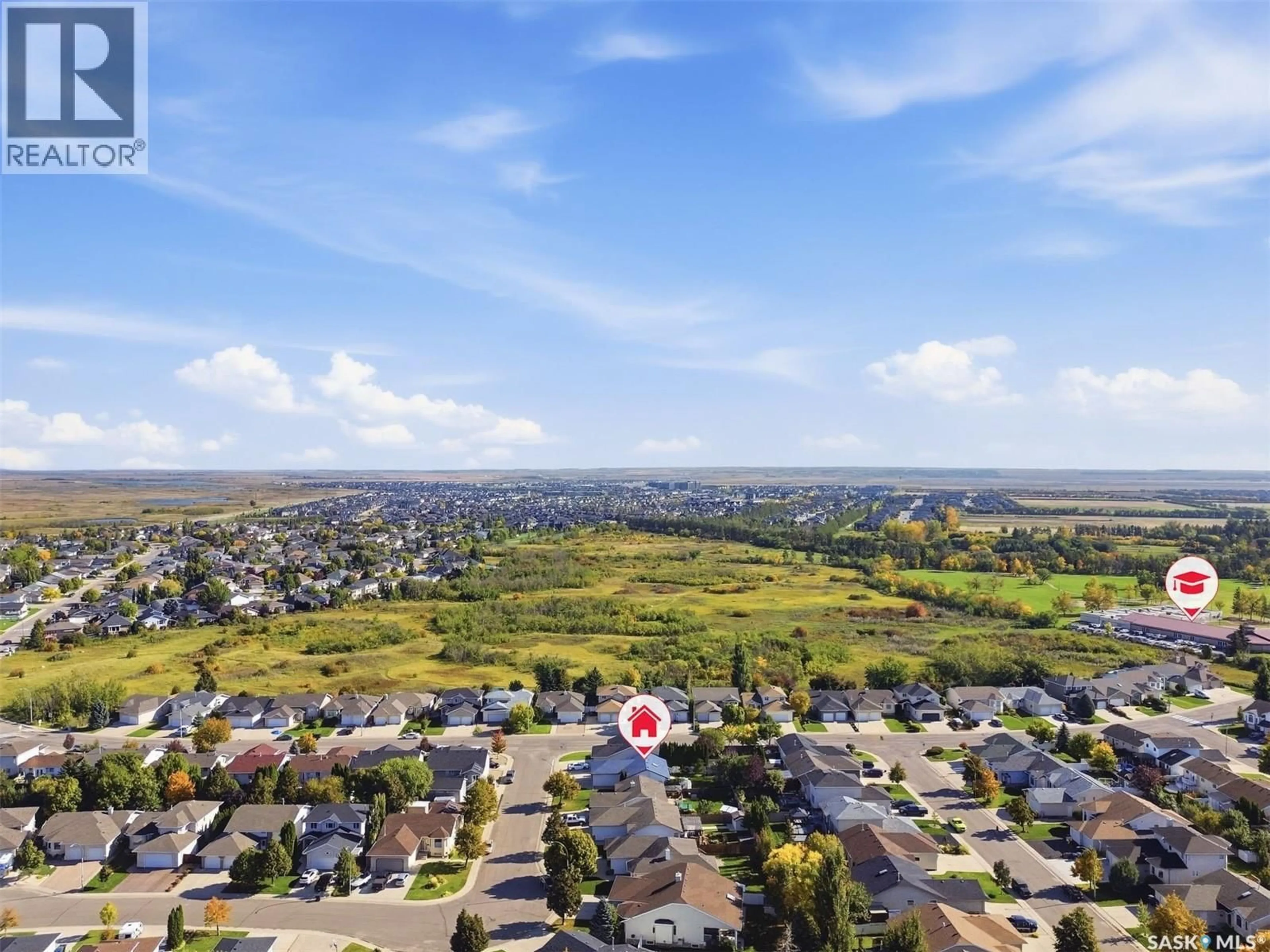 A pic from outside/outdoor area/front of a property/back of a property/a pic from drone, mountain view for 519 BEERLING CRESCENT, Saskatoon Saskatchewan S7S1K5