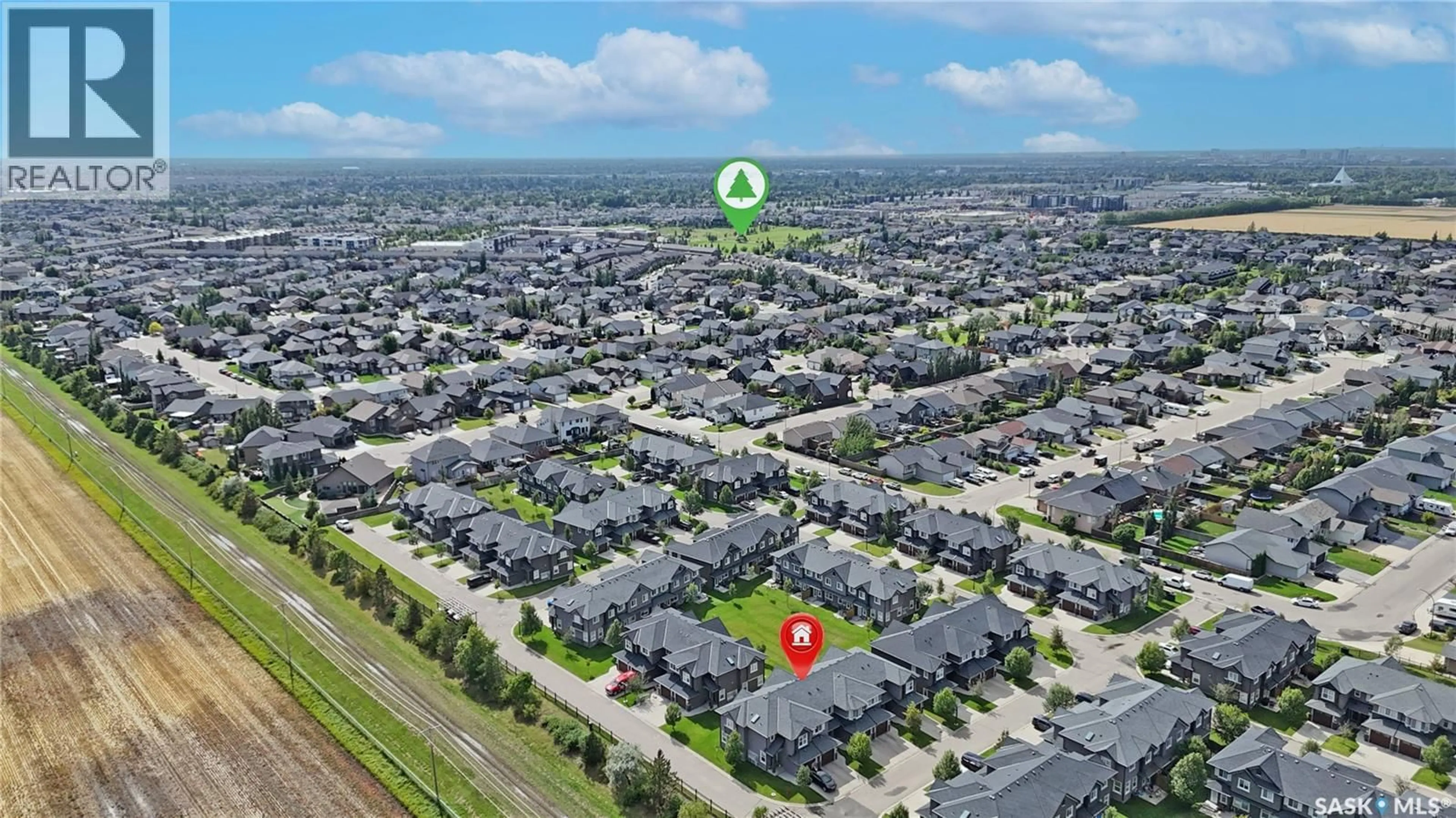A pic from outside/outdoor area/front of a property/back of a property/a pic from drone, street for 416 - 1303 PATON CRESCENT, Saskatoon Saskatchewan S7W0P7