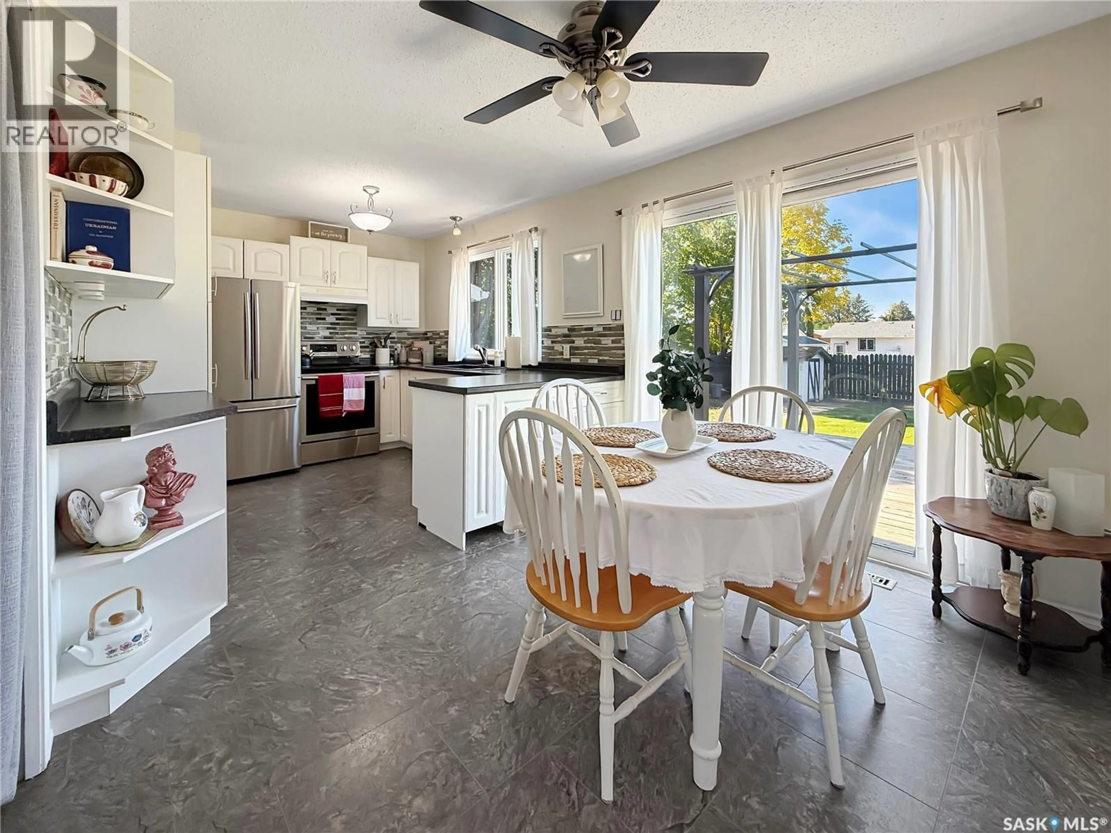 Open concept kitchen, ceramic/tile floor for 11033 MARTIN CRESCENT, North Battleford Saskatchewan S9A3M9