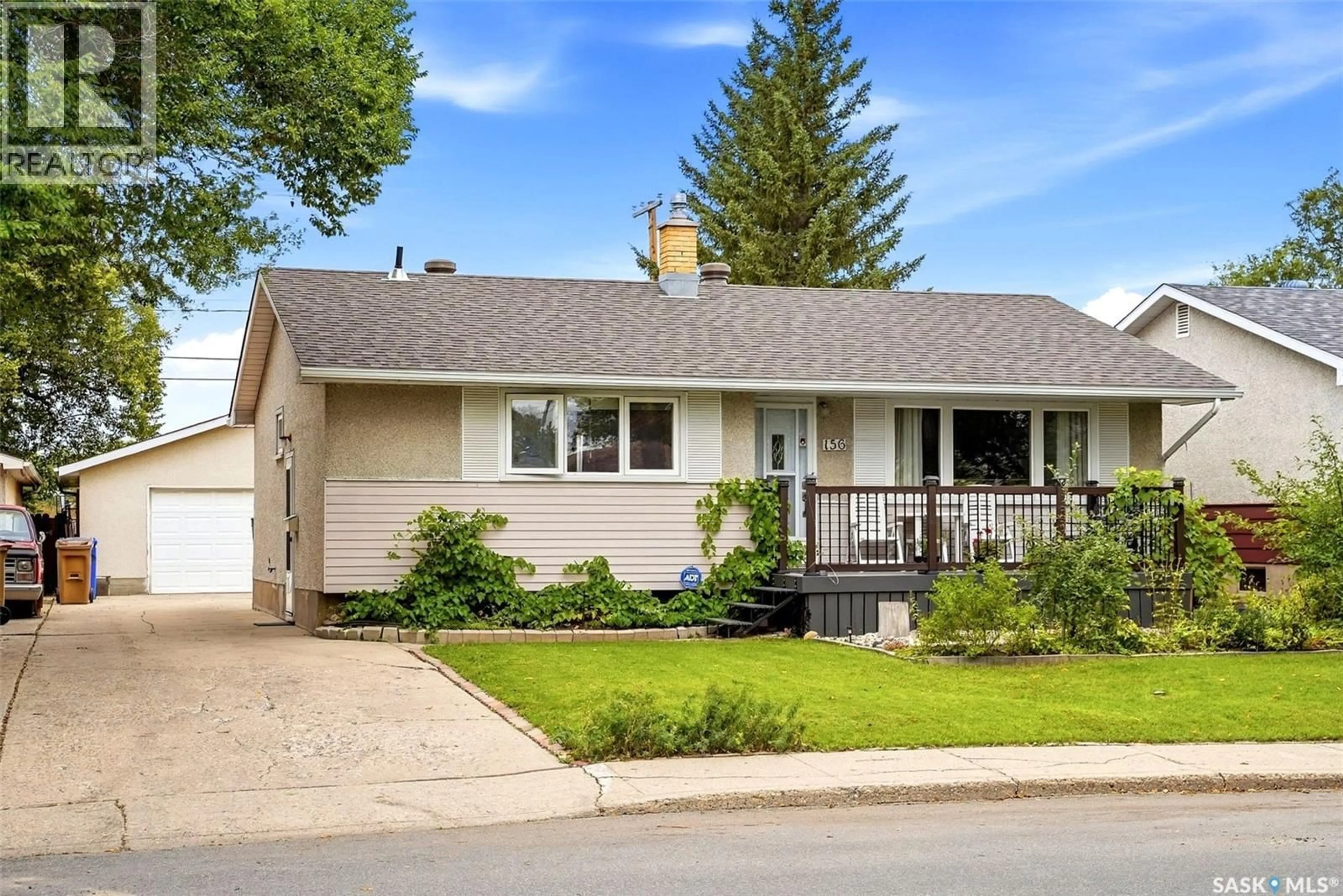 Home with vinyl exterior material, street for 156 MCCAUL CRESCENT, Regina Saskatchewan S4R3X1