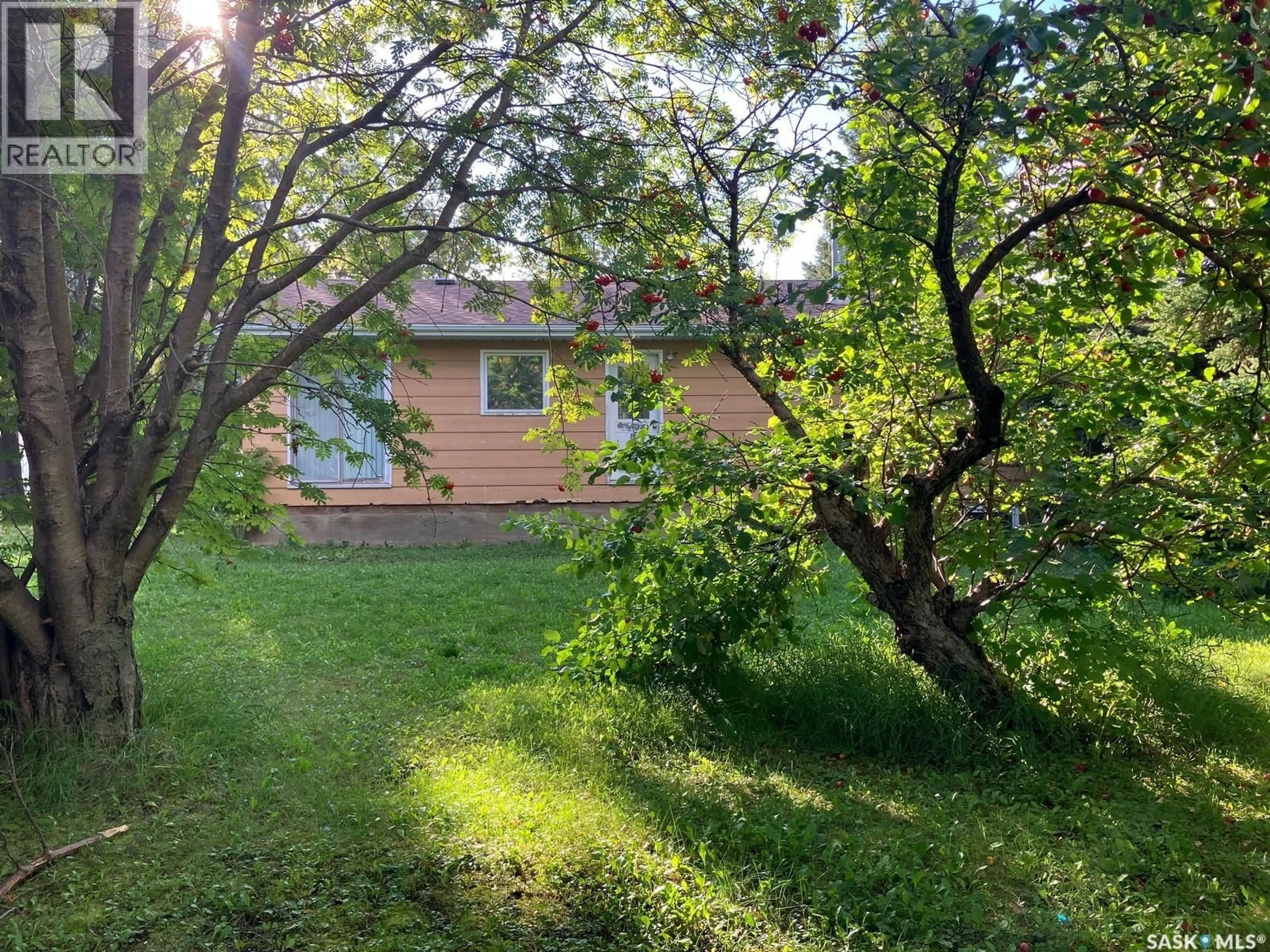 A pic from outside/outdoor area/front of a property/back of a property/a pic from drone, forest/trees view for 412 GULOIEN AVENUE, White Fox Saskatchewan S0J3B0