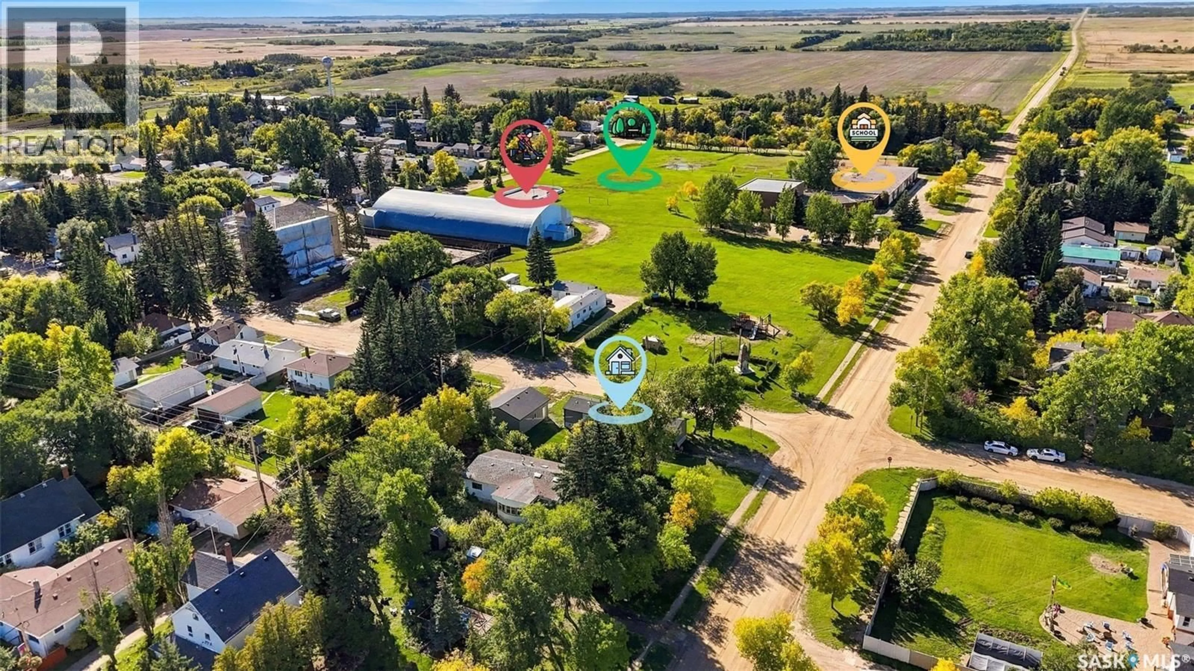 A pic from outside/outdoor area/front of a property/back of a property/a pic from drone, unknown for 20 EMPRESS AVENUE, Qu'Appelle Saskatchewan S0G4A0