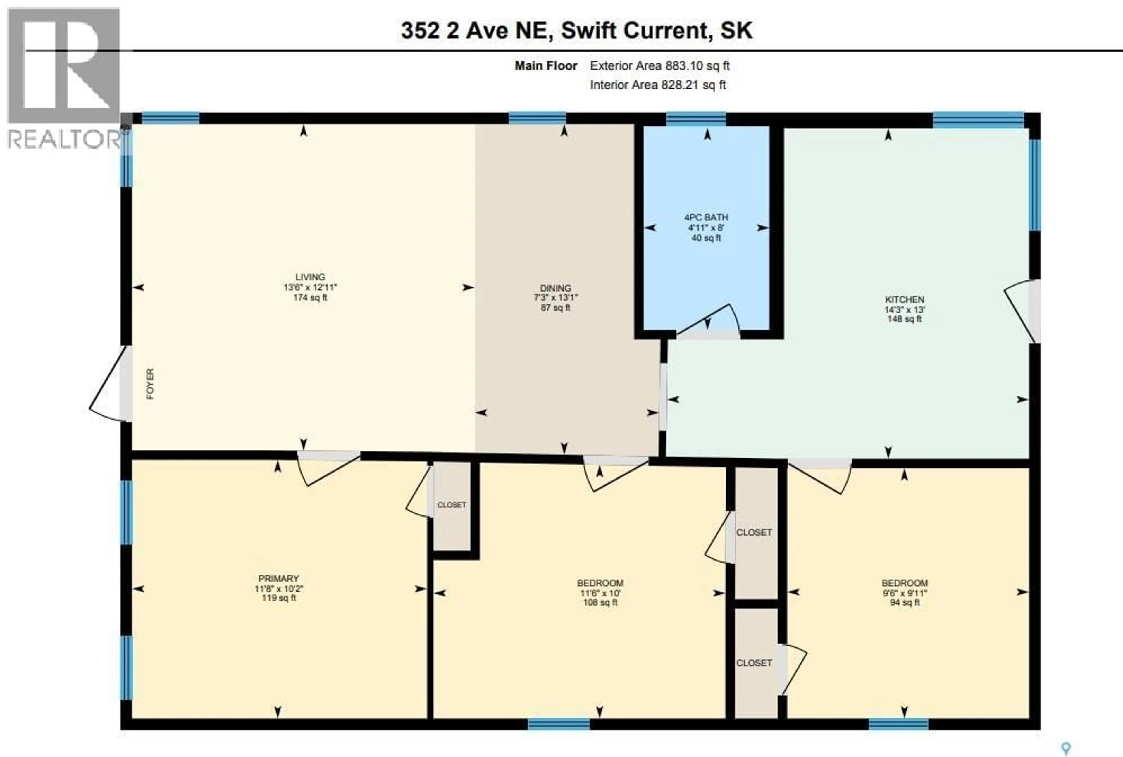 Floor plan for 352 2ND AVENUE, Swift Current Saskatchewan S9H2E1