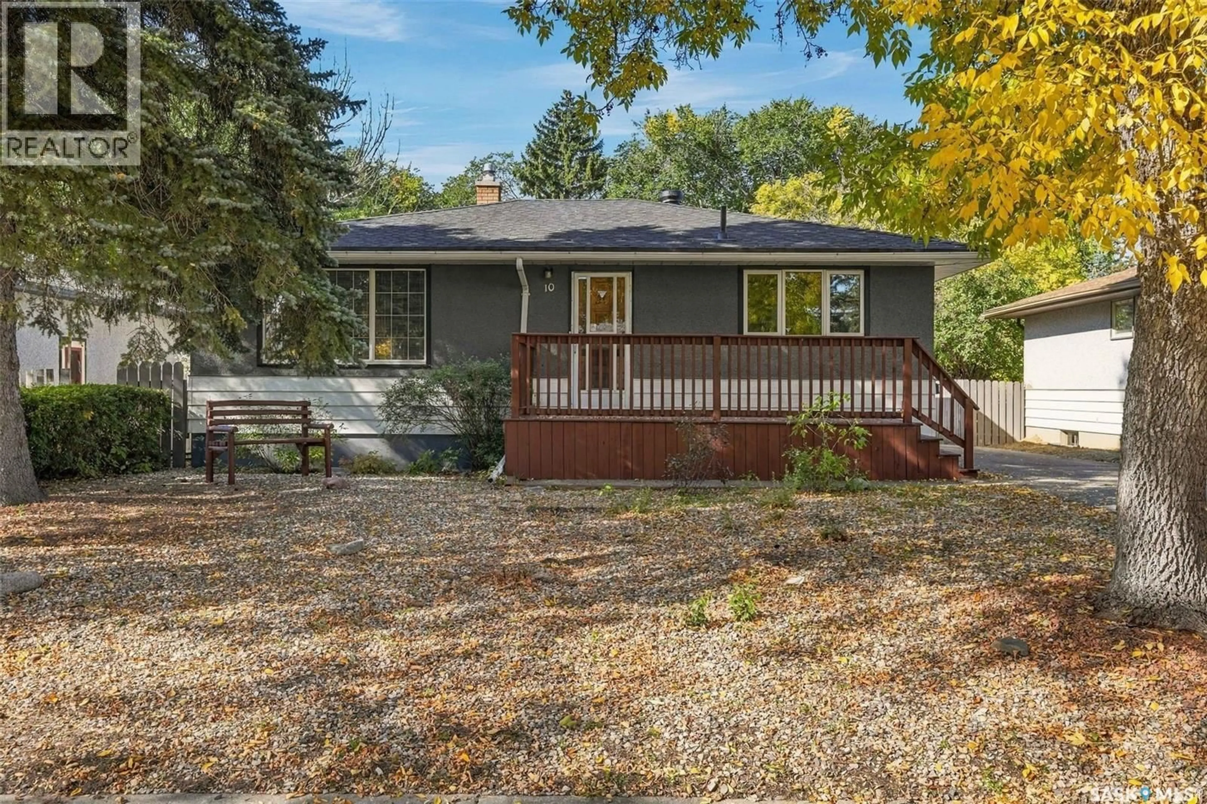 Home with vinyl exterior material, street for 10 OTTAWA PLACE, Regina Saskatchewan S4R2V7