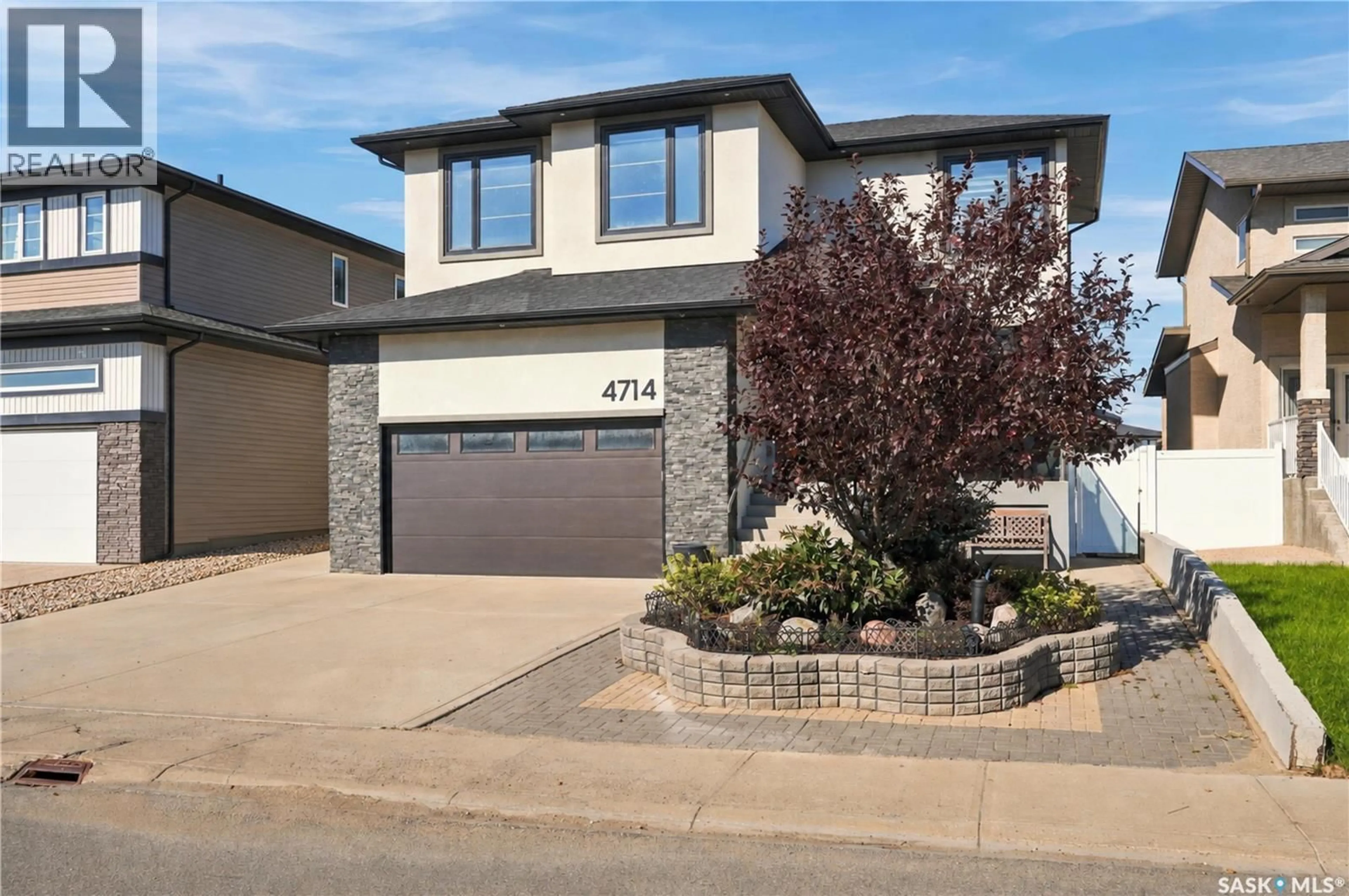 Home with brick exterior material, street for E - 4714 GREEN APPLE DRIVE, Regina Saskatchewan S4V3L2