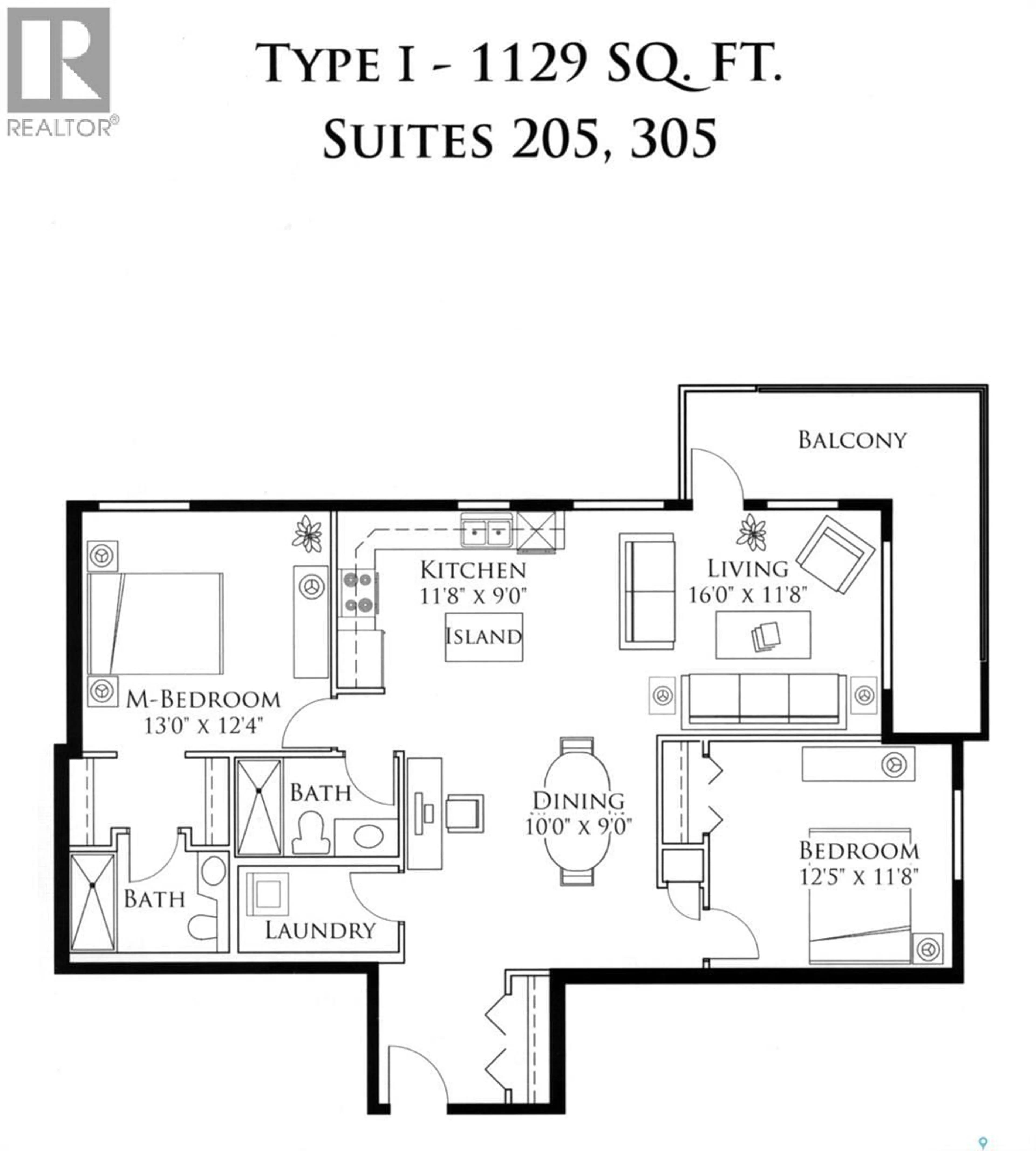 Floor plan for 205 - 2311 WINDSOR PARK ROAD, Regina Saskatchewan S4V1S2