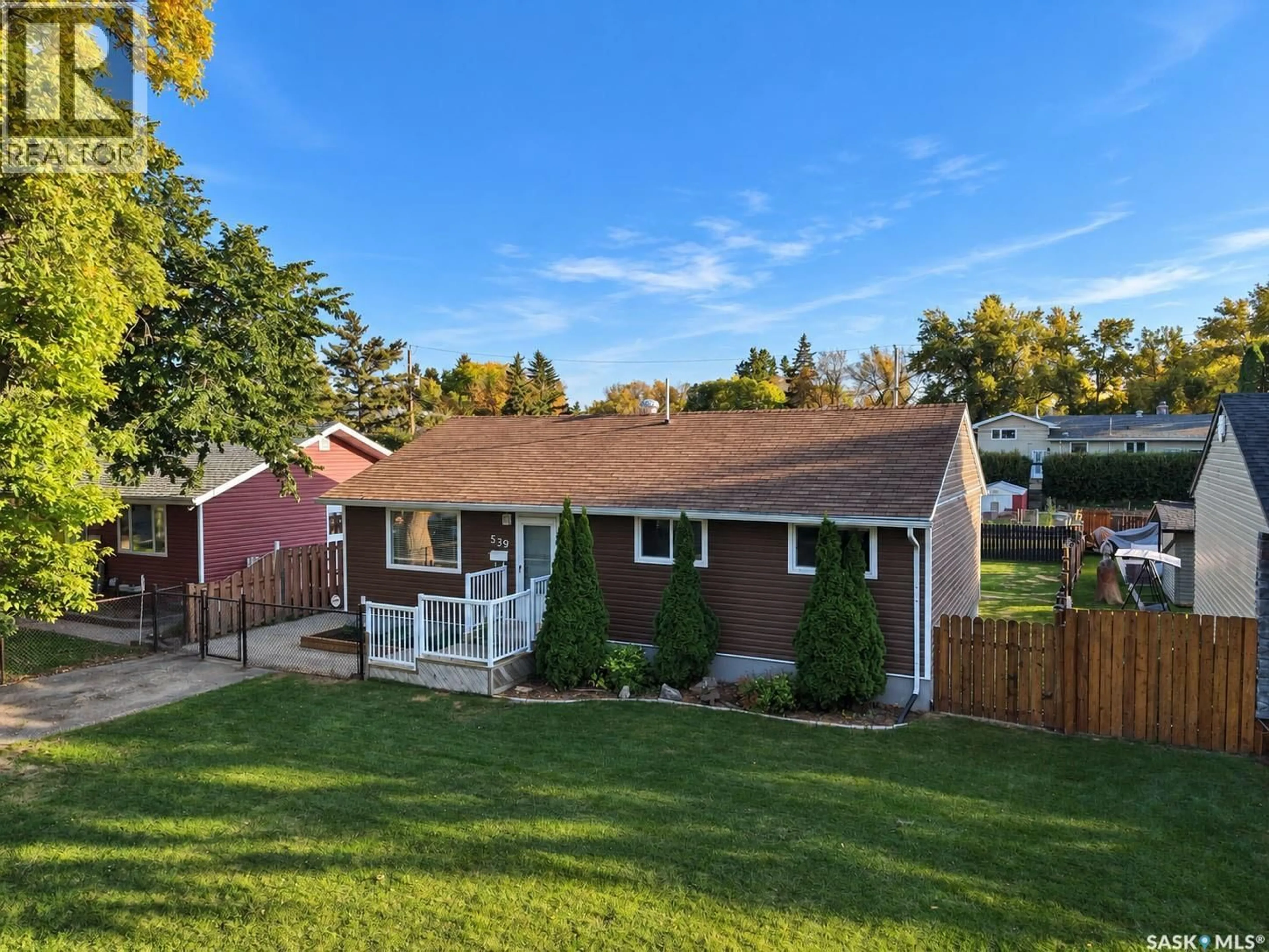 A pic from outside/outdoor area/front of a property/back of a property/a pic from drone, street for 539 24TH STREET, Prince Albert Saskatchewan S6V1S1