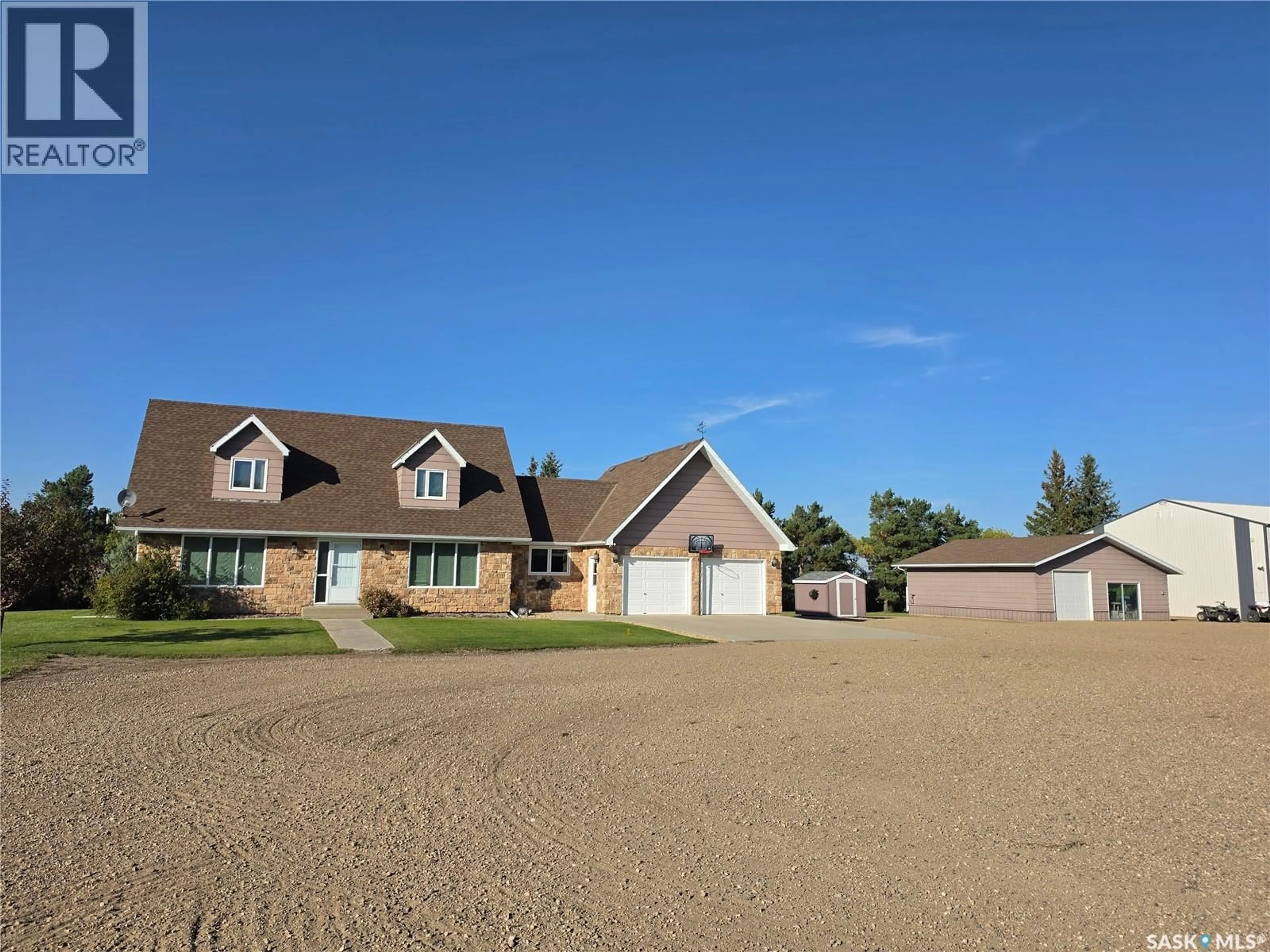 A pic from outside/outdoor area/front of a property/back of a property/a pic from drone, street for LAKE ACREAGE, Round Valley Rm No. 410 Saskatchewan S0K4L0