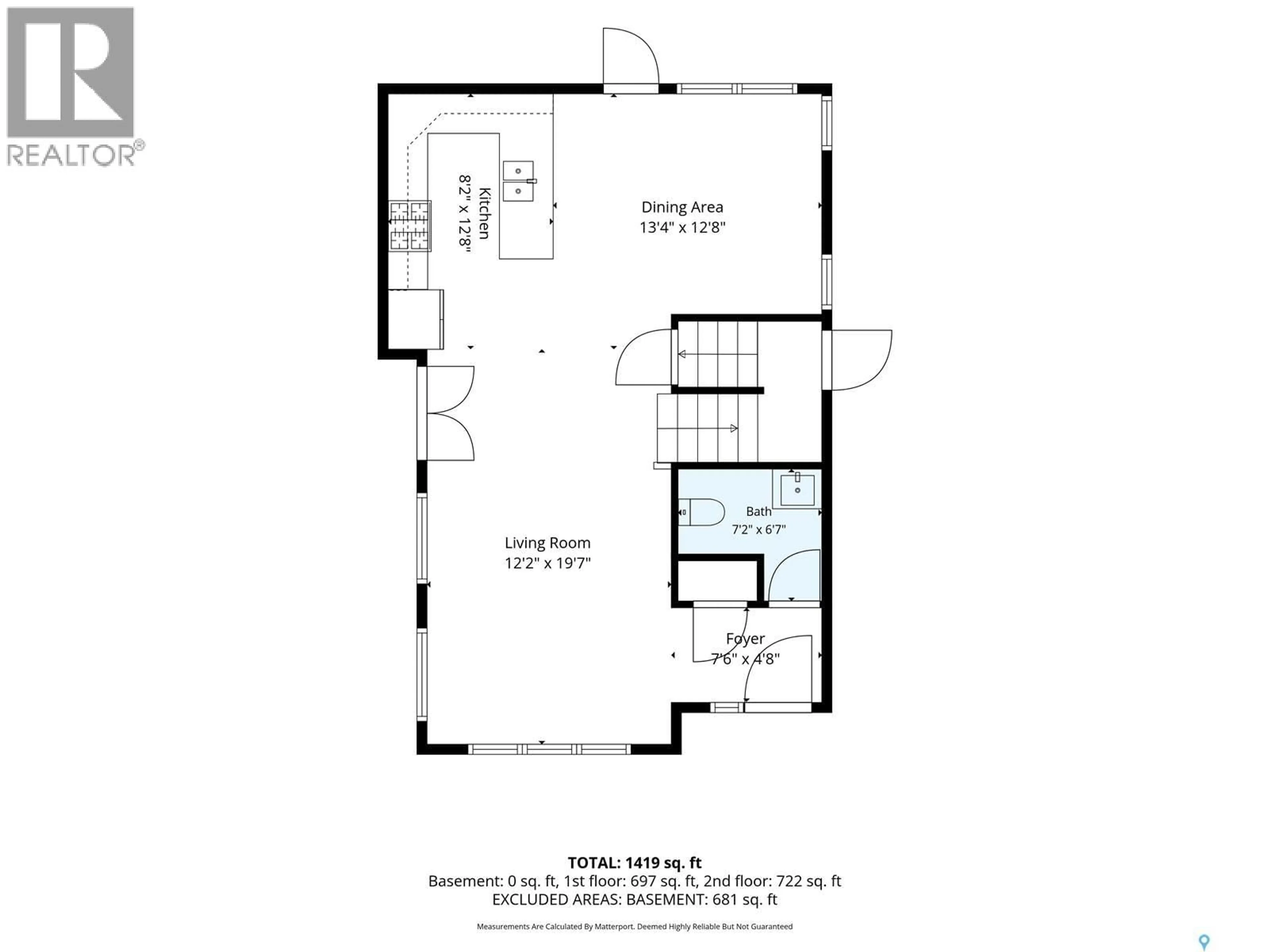 Floor plan for 358 MARLATTE STREET, Saskatoon Saskatchewan S7W0S7