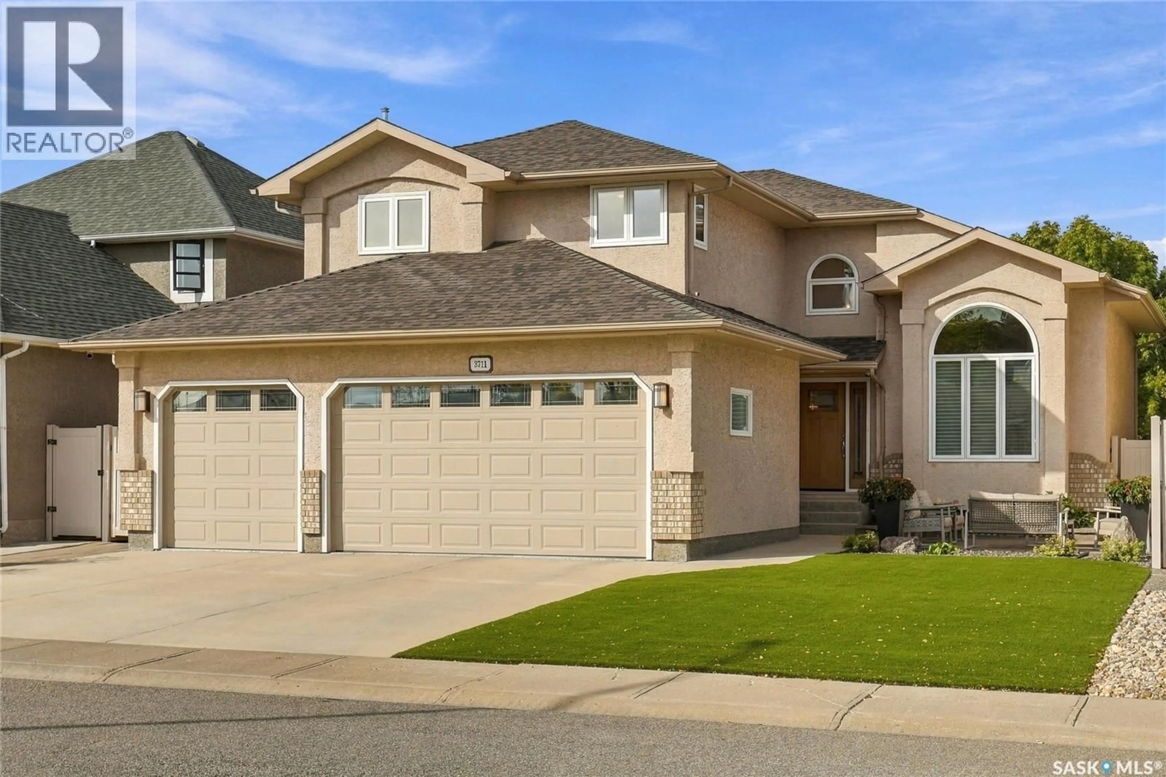 Home with vinyl exterior material, street for 3711 ARBOR GROVE DRIVE, Regina Saskatchewan S4V2S6