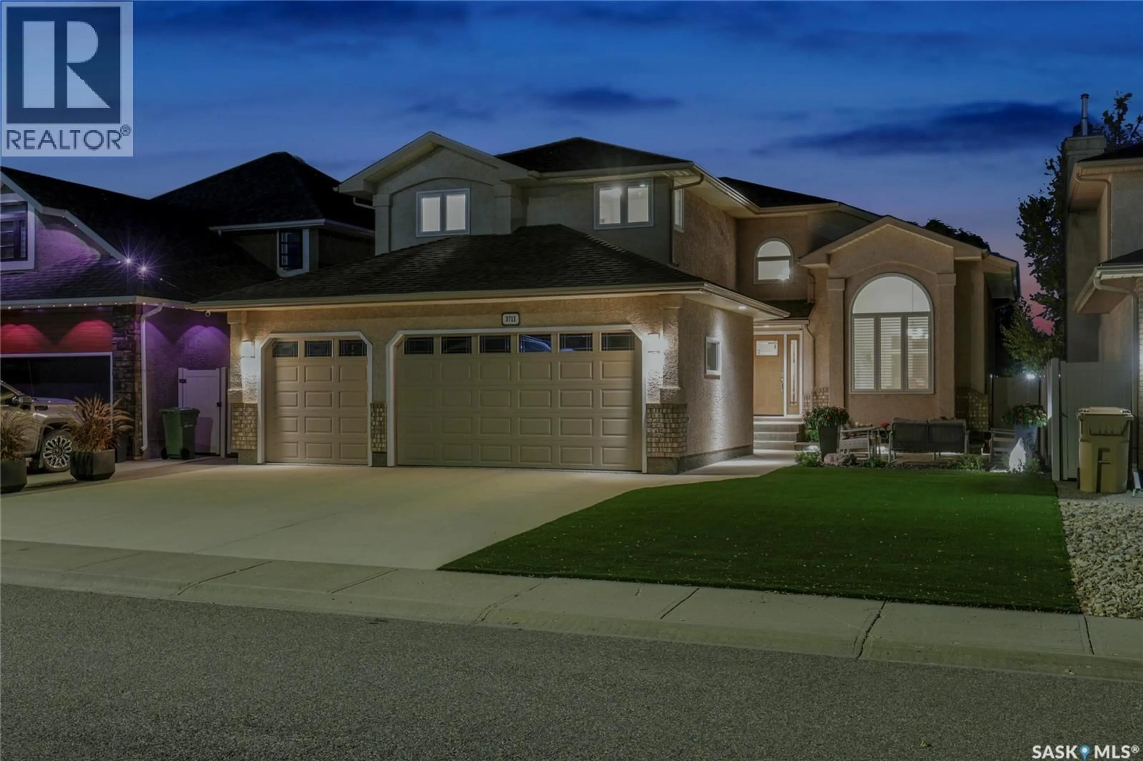 Home with vinyl exterior material, street for 3711 ARBOR GROVE DRIVE, Regina Saskatchewan S4V2S6
