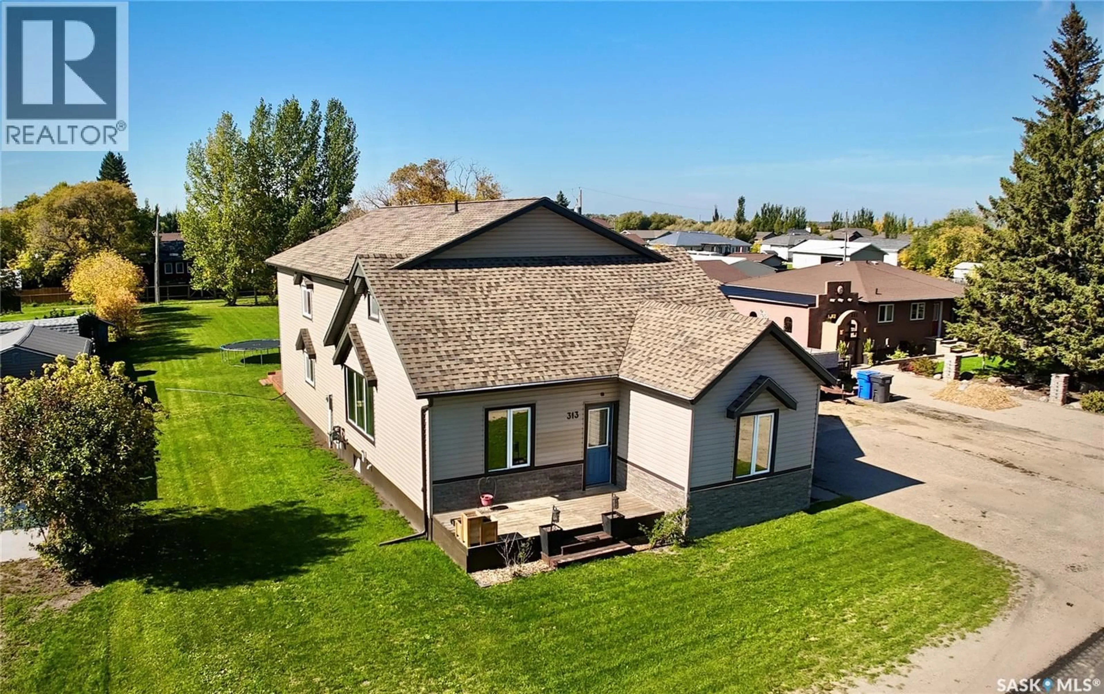 A pic from outside/outdoor area/front of a property/back of a property/a pic from drone, building for 313 RANKIN ROAD, Churchbridge Saskatchewan S0A0M0
