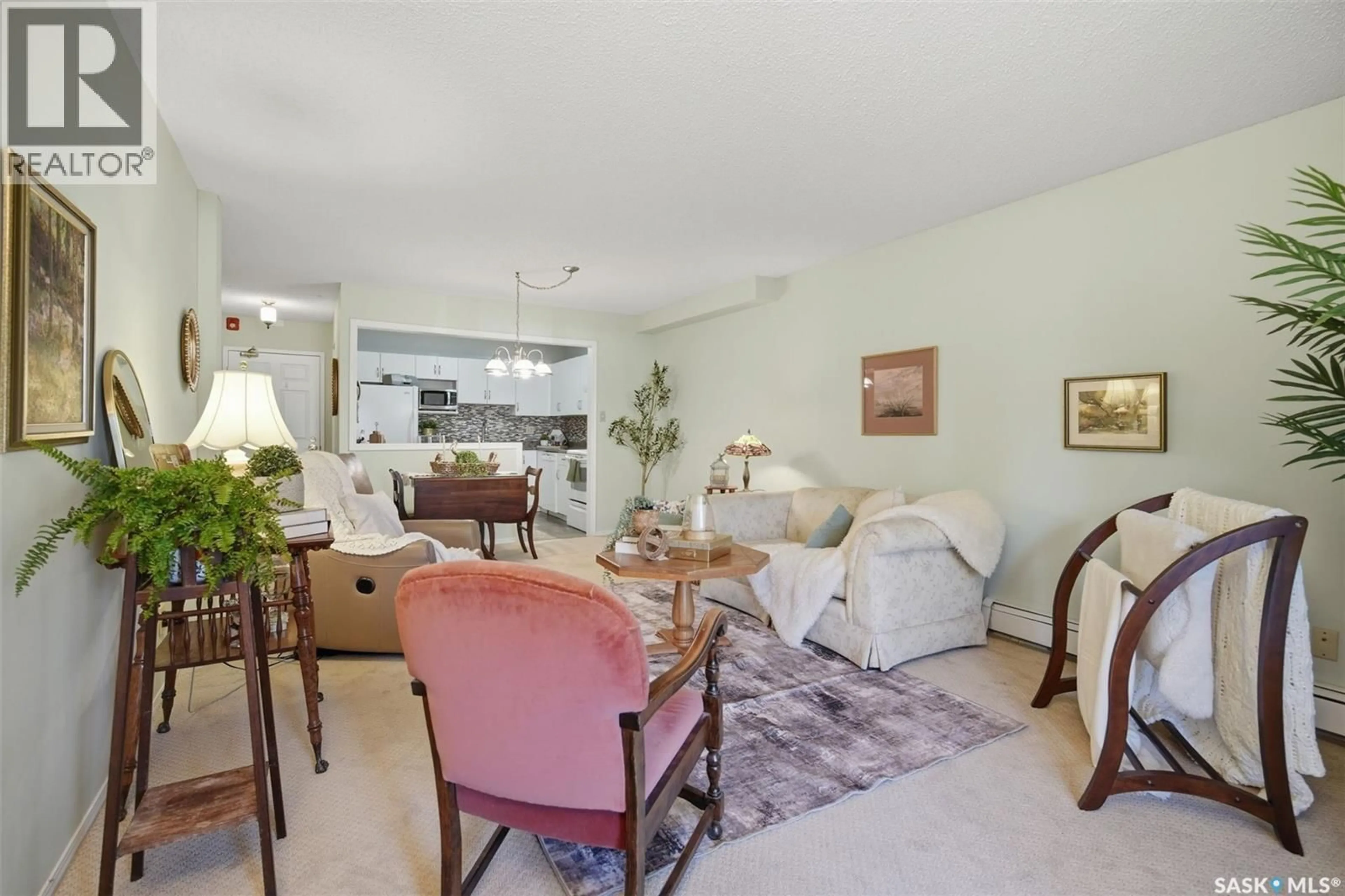 Living room with furniture, unknown for 201 - 104 CREE PLACE, Saskatoon Saskatchewan S7K7Z3