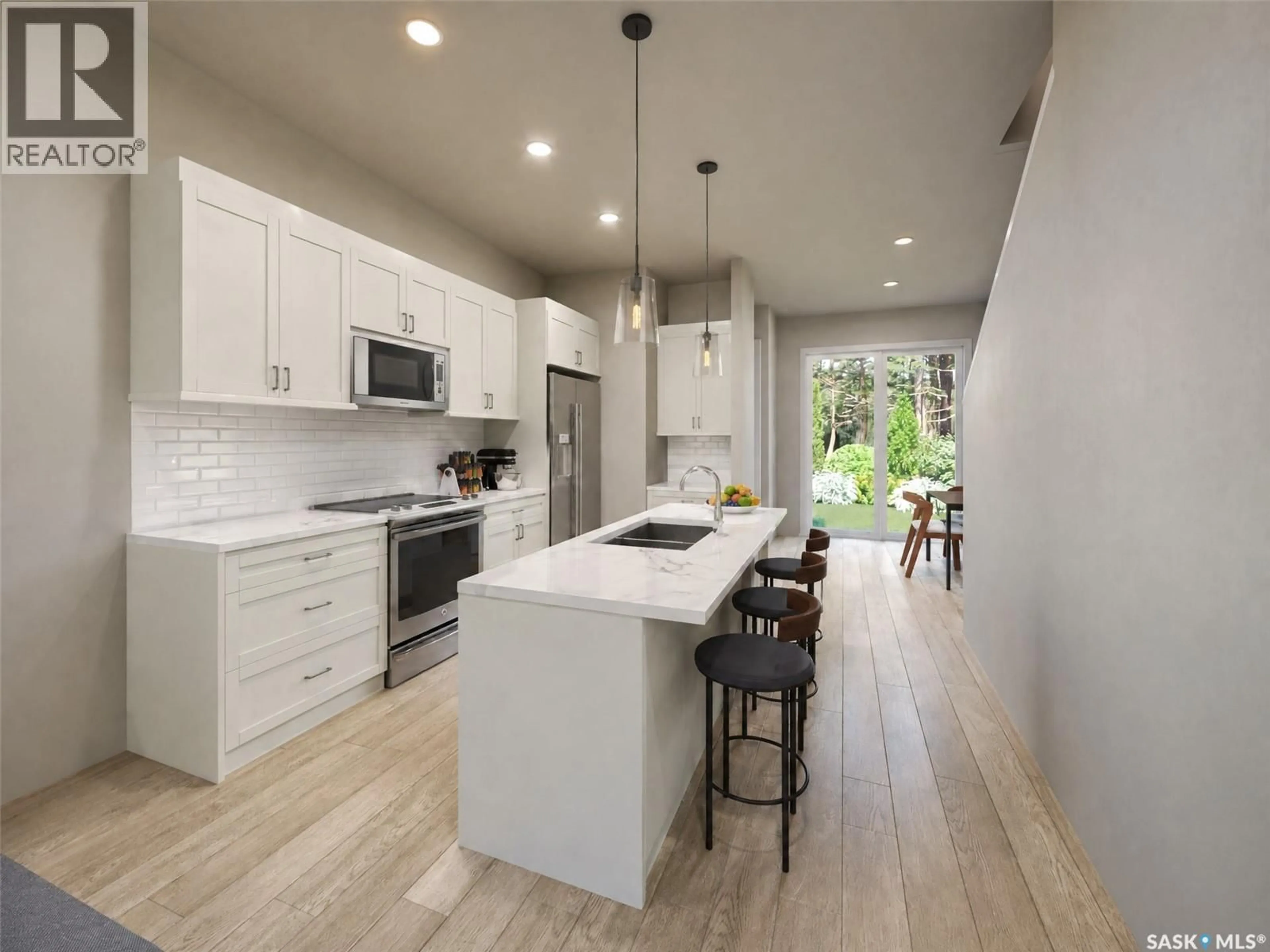 Open concept kitchen, ceramic/tile floor for 3417 ELGAARD DRIVE, Regina Saskatchewan
