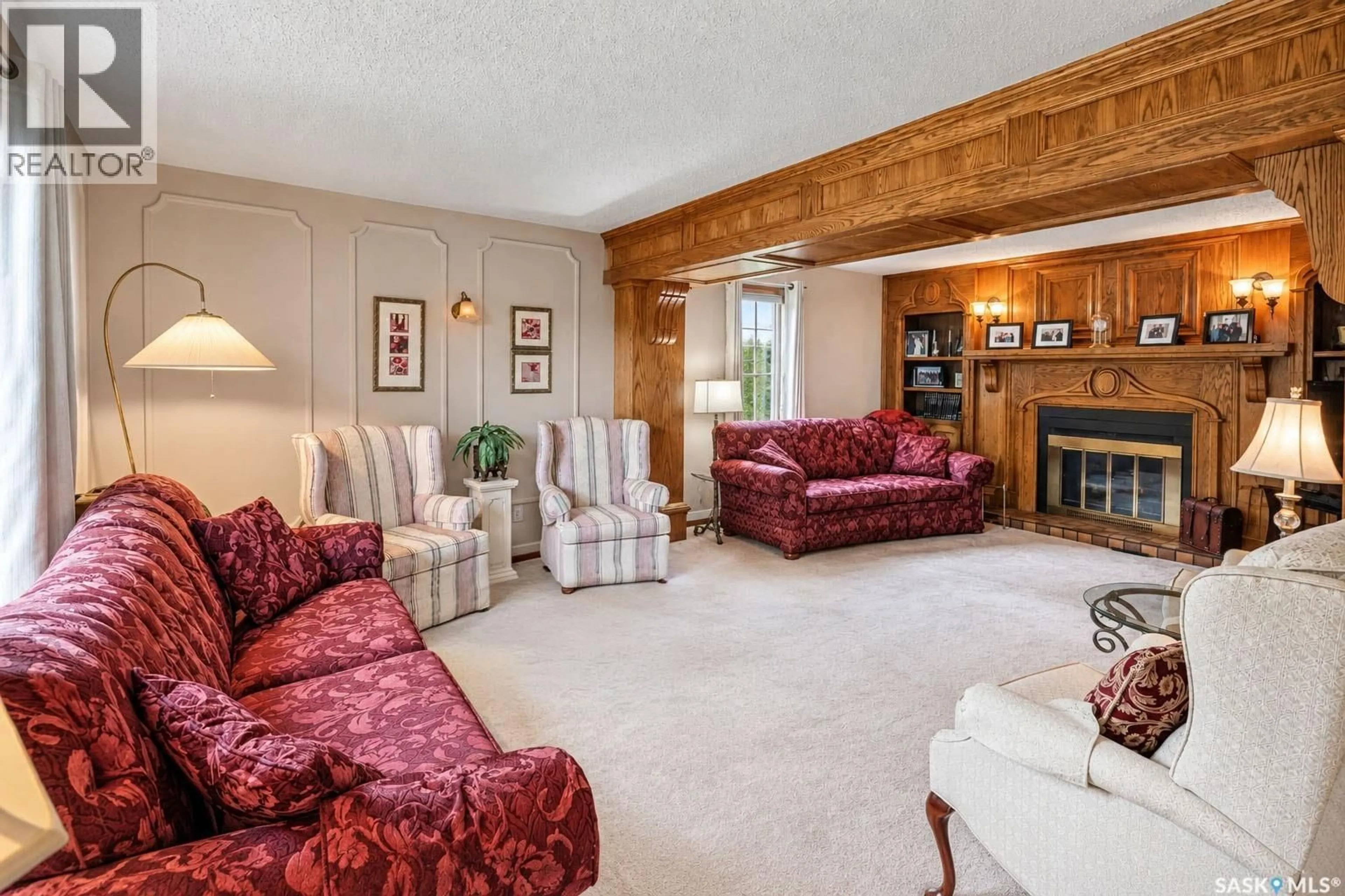 Living room with furniture, carpet floor for 830 CHESTER PLACE, Prince Albert Saskatchewan S6V6Y8