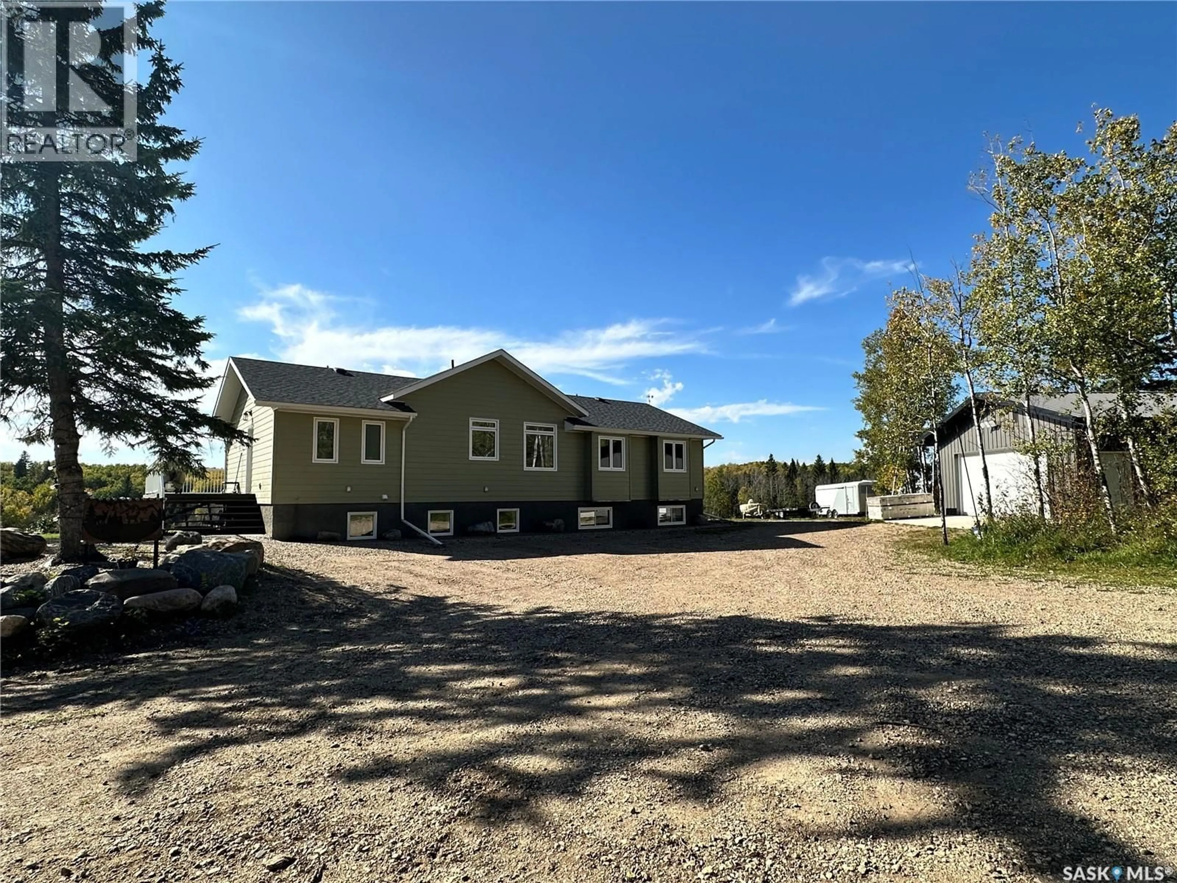 A pic from outside/outdoor area/front of a property/back of a property/a pic from drone, unknown for J&M CHRISTIANSON ACREAGE, Hazel Dell Rm No. 335 Saskatchewan S0A3B0