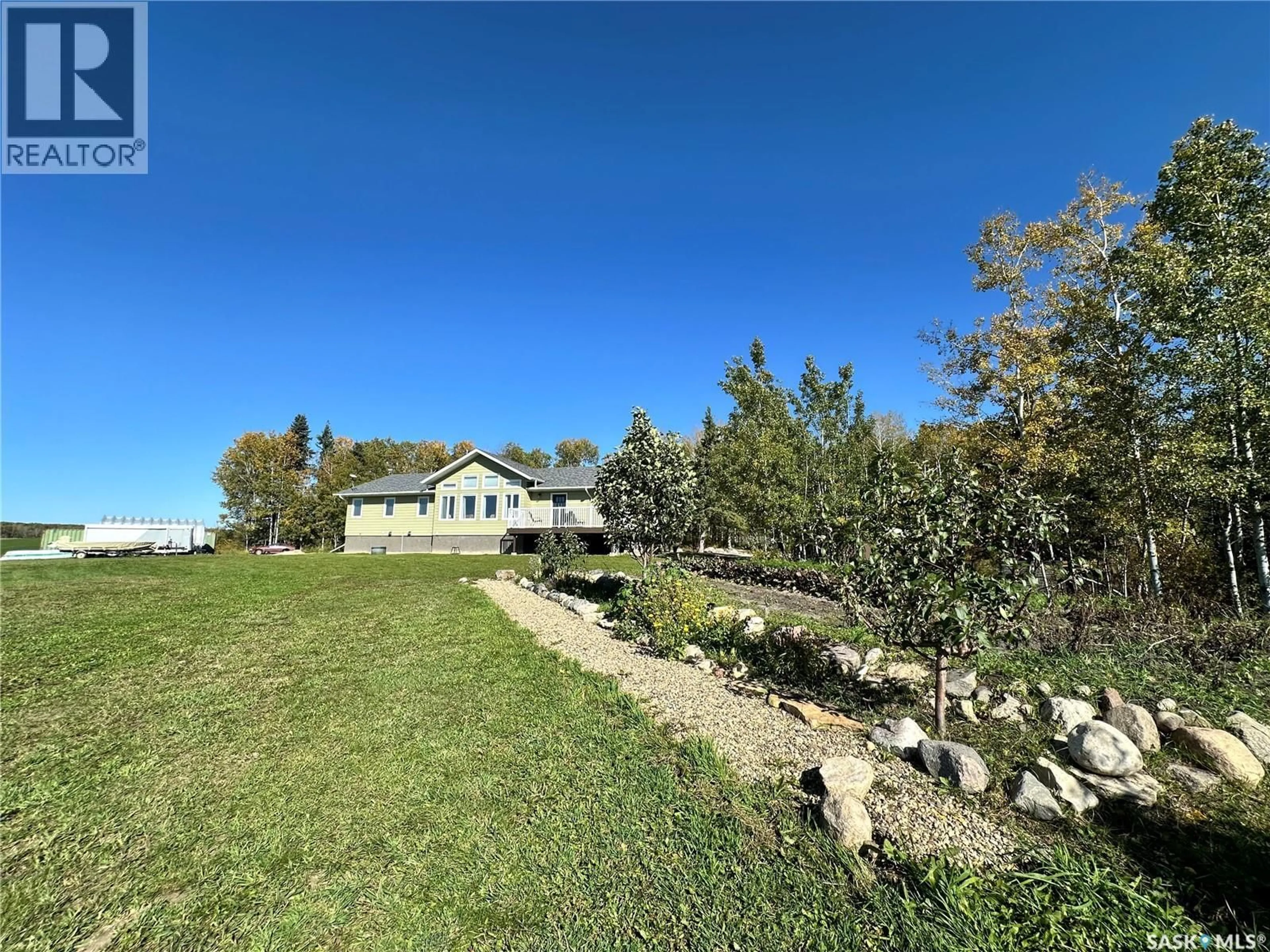 A pic from outside/outdoor area/front of a property/back of a property/a pic from drone, unknown for J&M CHRISTIANSON ACREAGE, Hazel Dell Rm No. 335 Saskatchewan S0A3B0