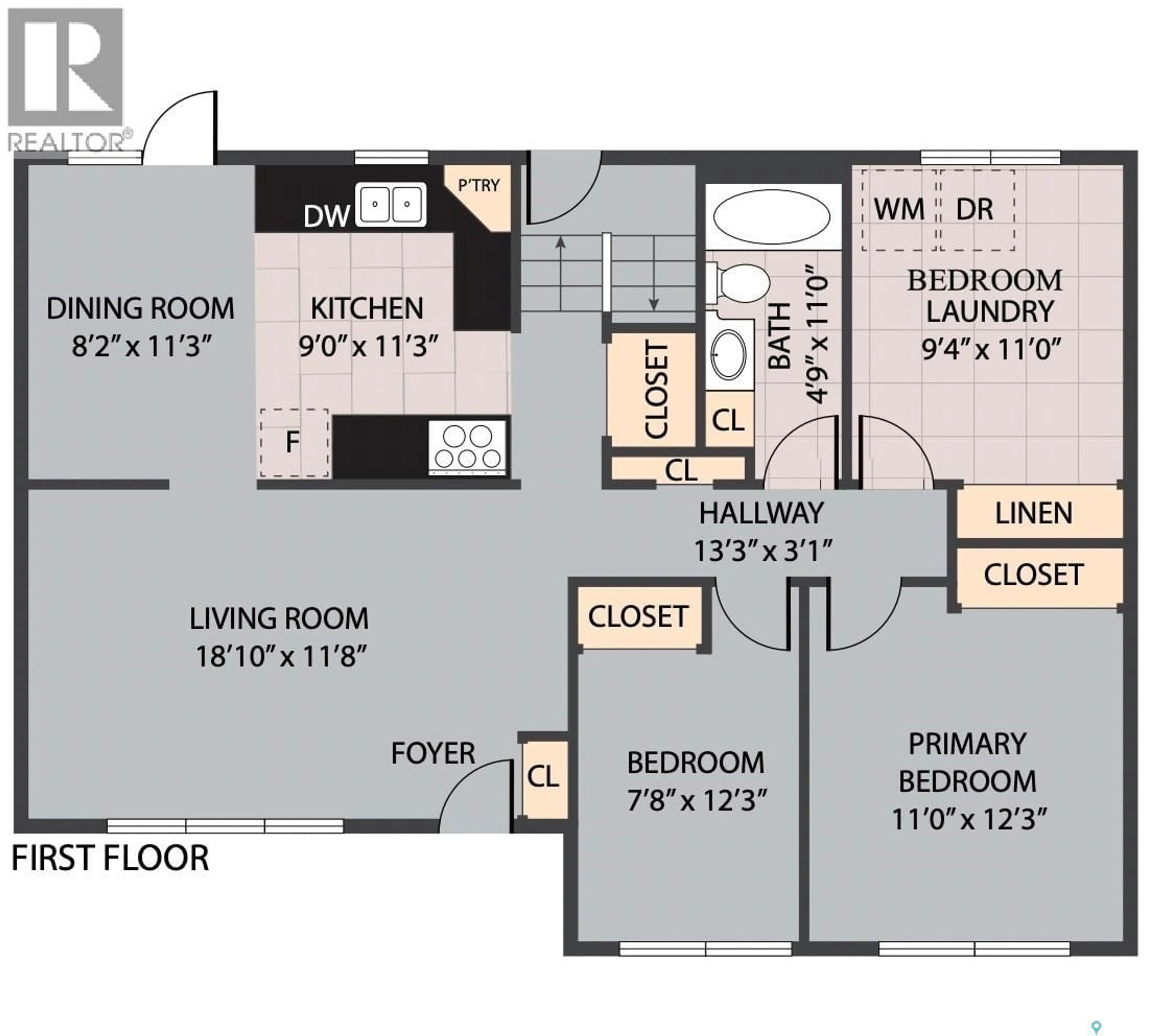 Floor plan for 384 28TH STREET, Prince Albert Saskatchewan S6V4S9
