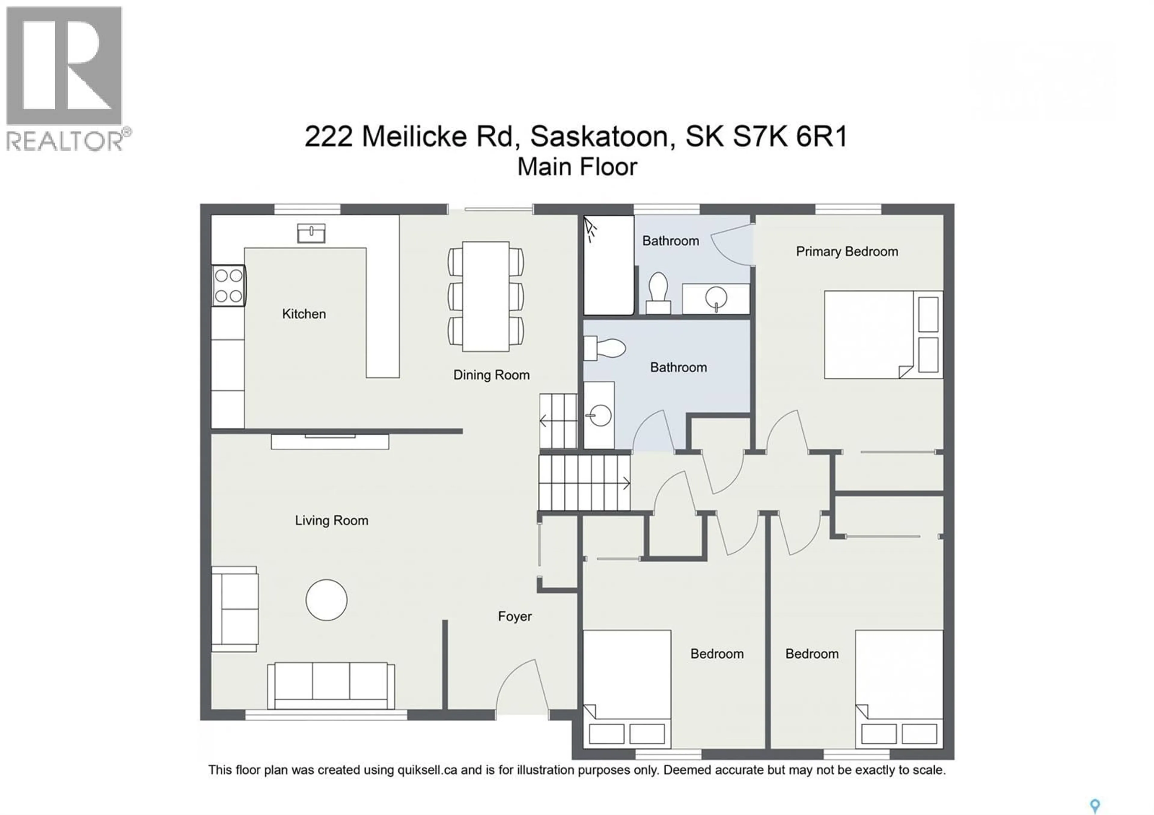 Floor plan for 222 MEILICKE ROAD, Saskatoon Saskatchewan S7K6R1