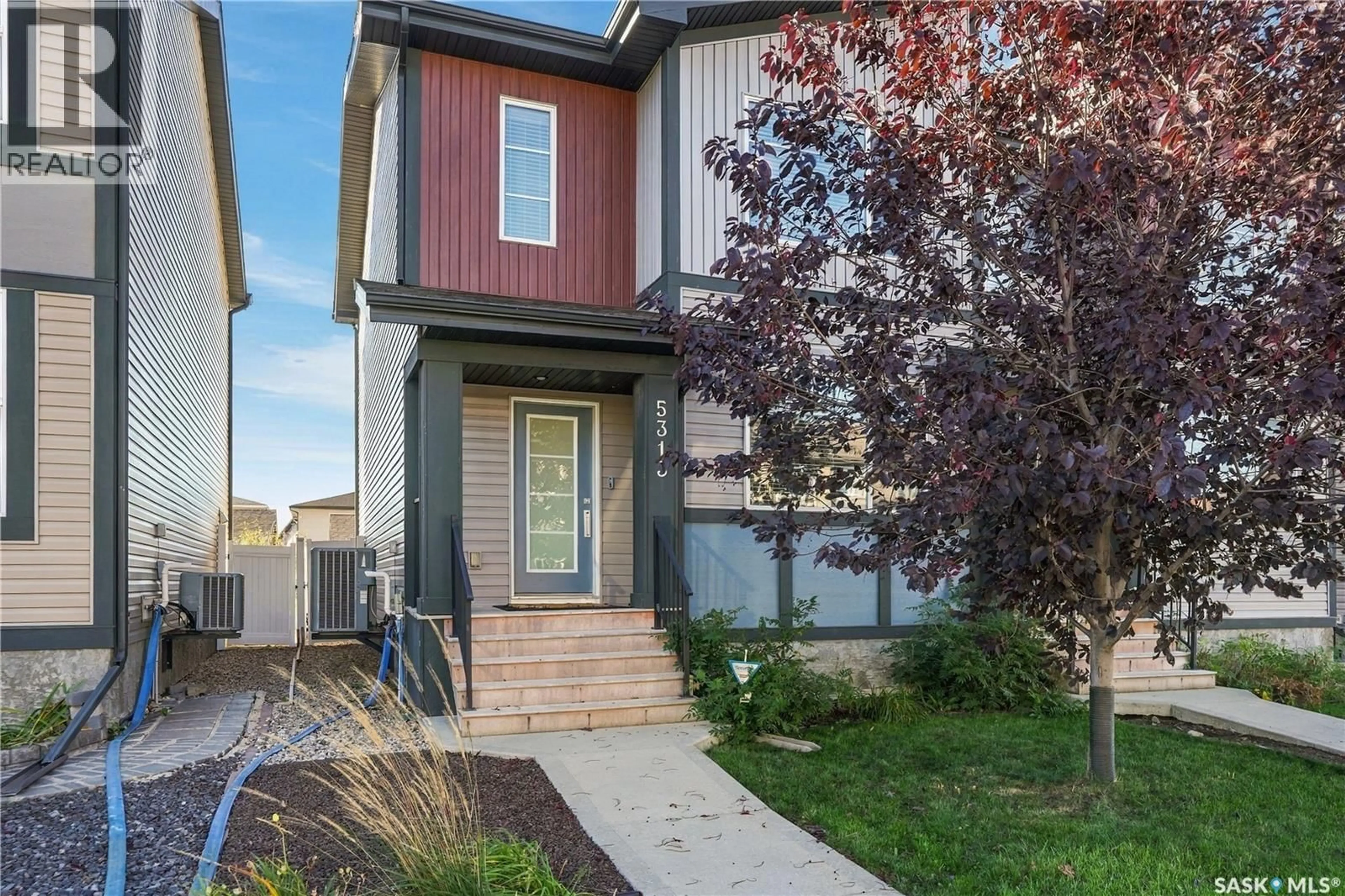 Home with vinyl exterior material, street for 5313 GREEN SILVERBERRY DRIVE, Regina Saskatchewan S4V3M5