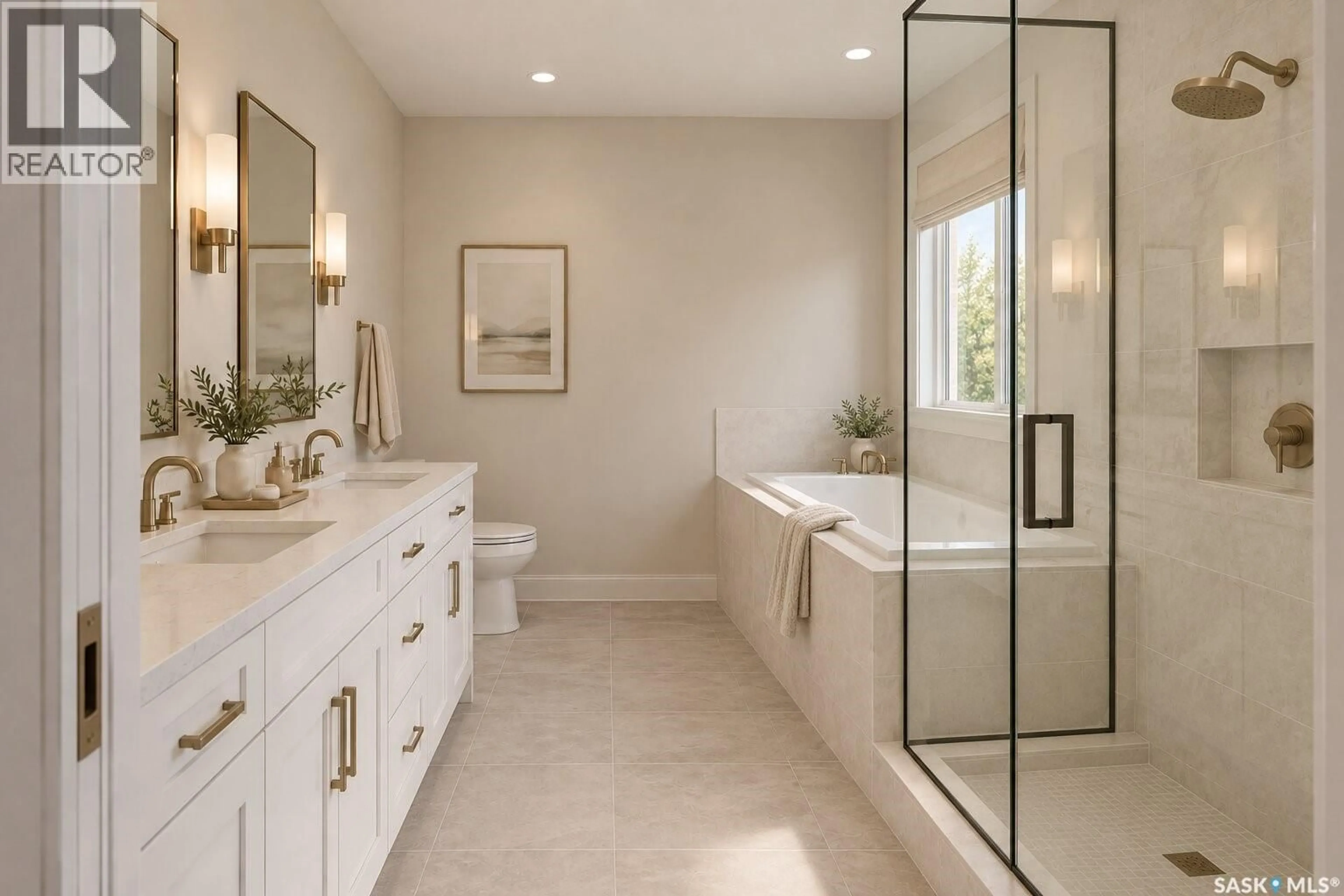 Contemporary bathroom, ceramic/tile floor for 440 AUGUSTA BOULEVARD, Warman Saskatchewan S0K4S4