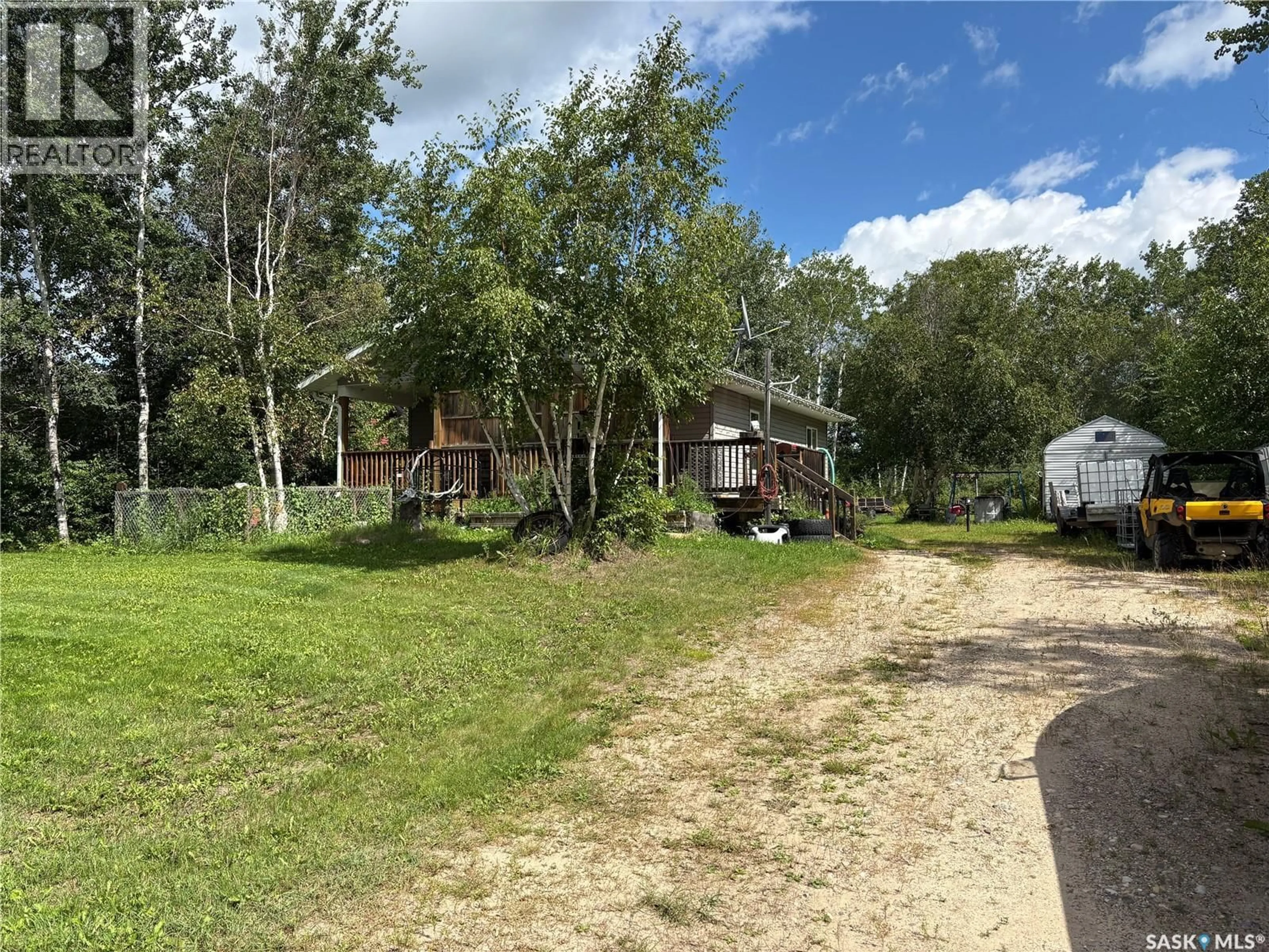 A pic from outside/outdoor area/front of a property/back of a property/a pic from drone, street for 5 ANDREWS WAY, Cowan Lake Saskatchewan S0J0E0