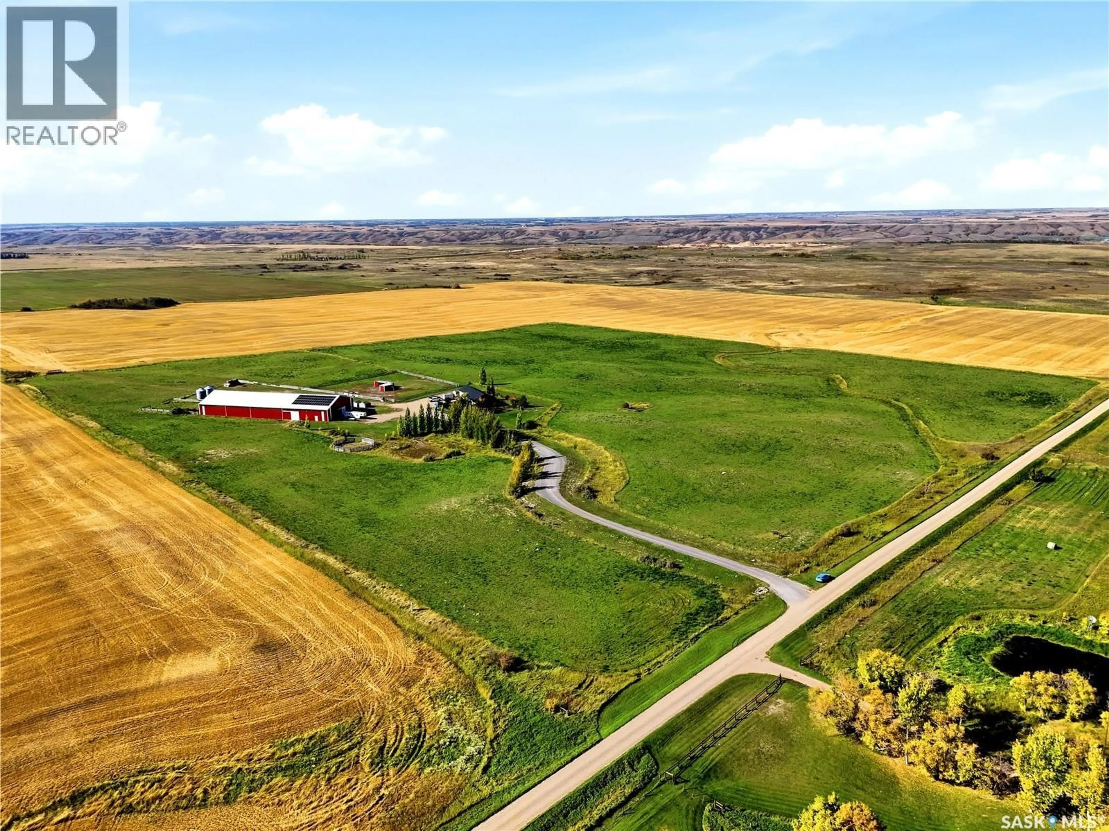 A pic from outside/outdoor area/front of a property/back of a property/a pic from drone, unknown for BRADY ACREAGE, Lumsden Rm No. 189 Saskatchewan S0G0W0
