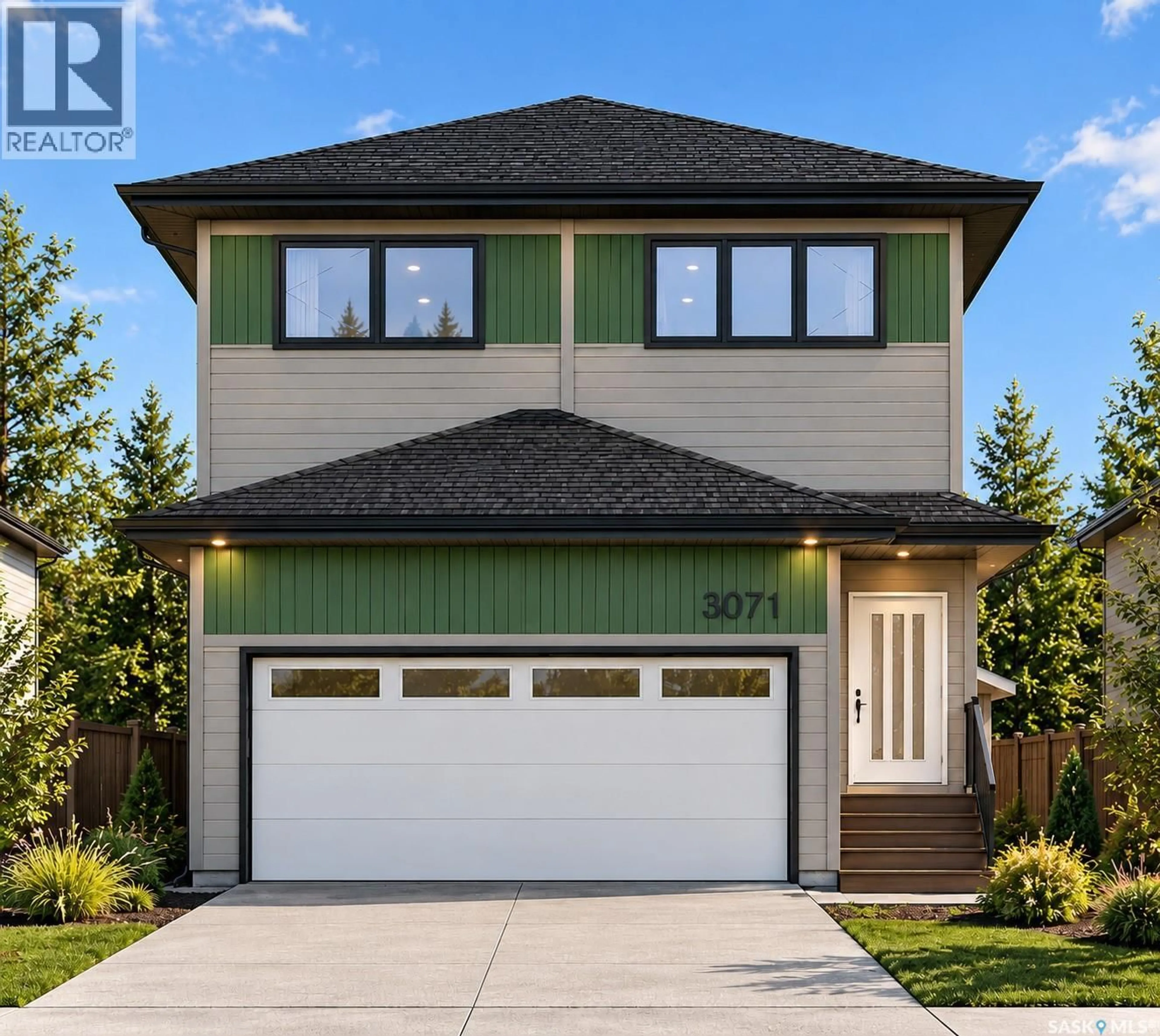 Home with vinyl exterior material, street for 3071 DUMONT WAY, Regina Saskatchewan S4V3Z5