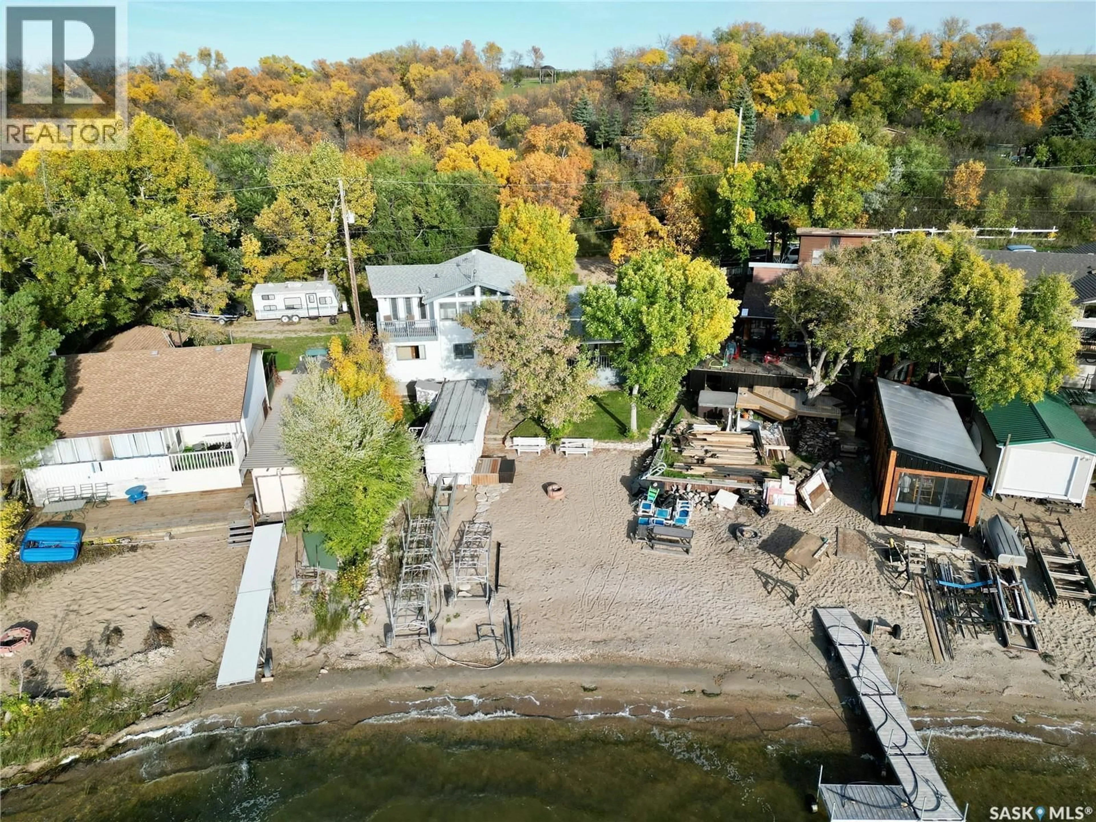 A pic from outside/outdoor area/front of a property/back of a property/a pic from drone, unknown for 52 LAST MOUNTAIN ROAD, Last Mountain Lake Saskatchewan S0G4L0