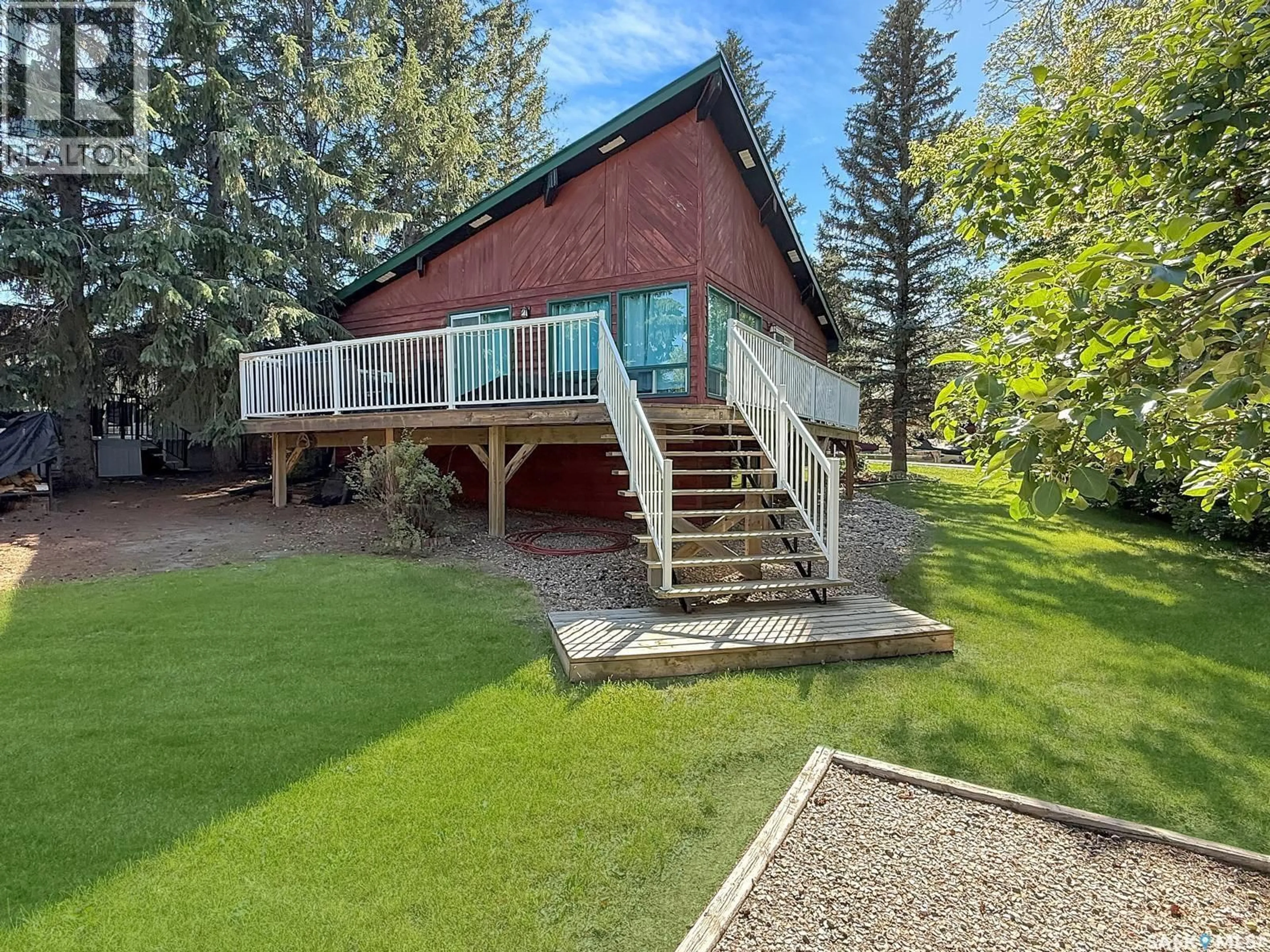 A pic from outside/outdoor area/front of a property/back of a property/a pic from drone, water/lake/river/ocean view for 105 OTTER CRESCENT, Beaver Flat Saskatchewan S0N2P0