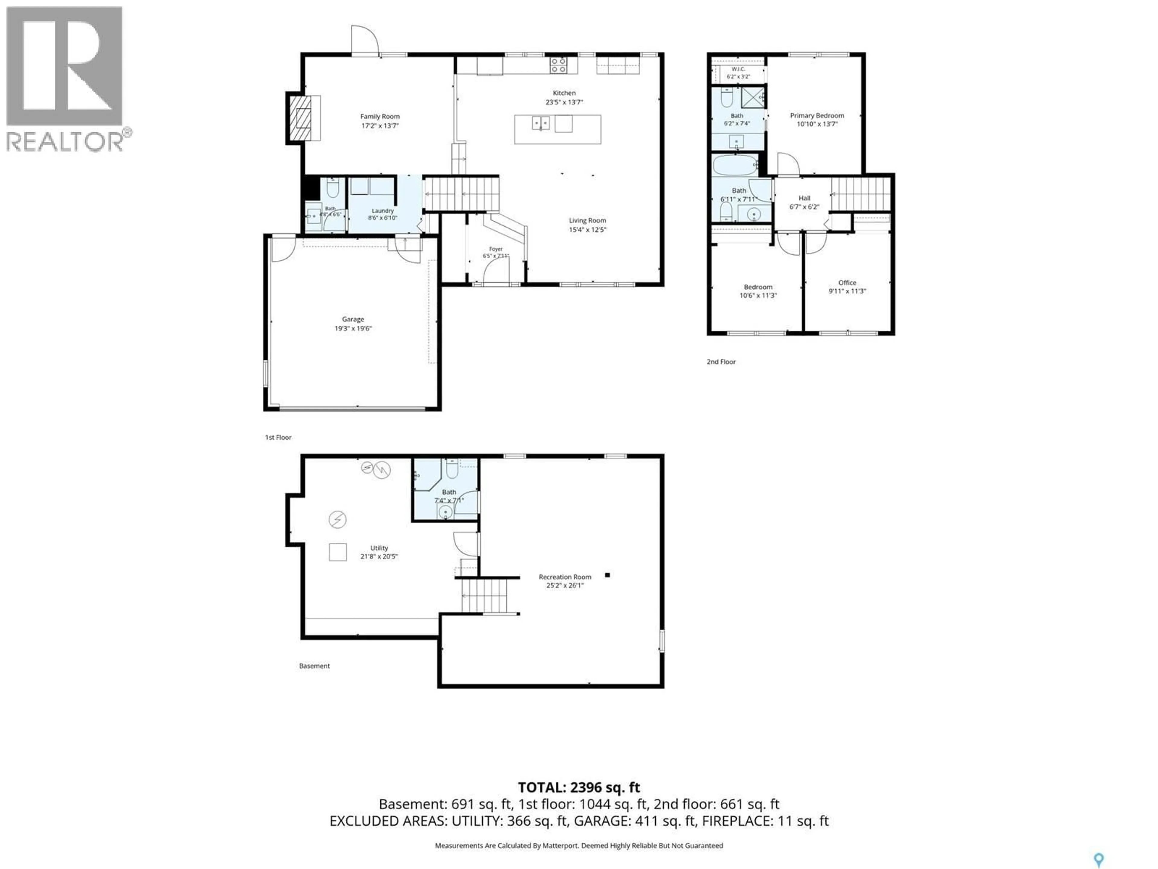 Floor plan for 1743 BLAIR BAY, Regina Saskatchewan S4V0N6