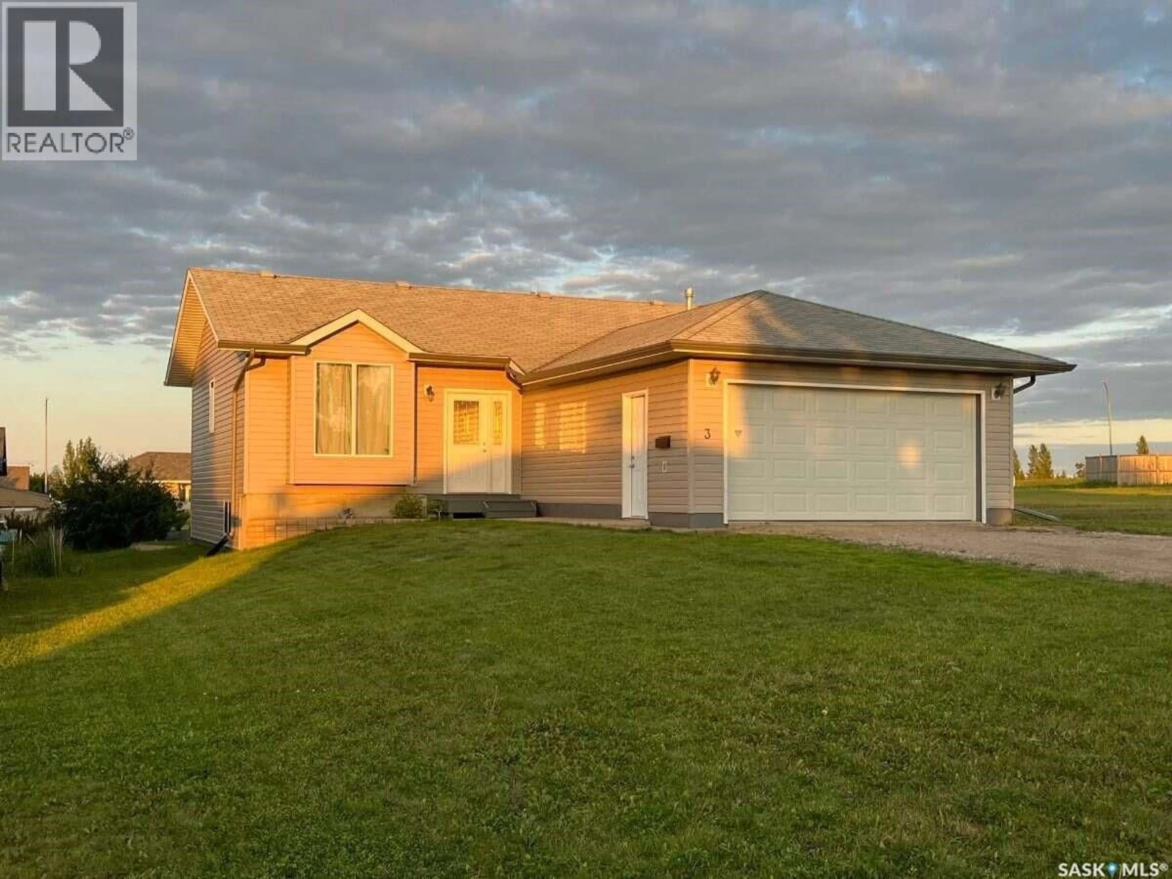 Home with vinyl exterior material, street for 3 POPLAR PLACE, Birch Hills Saskatchewan S0J0G0