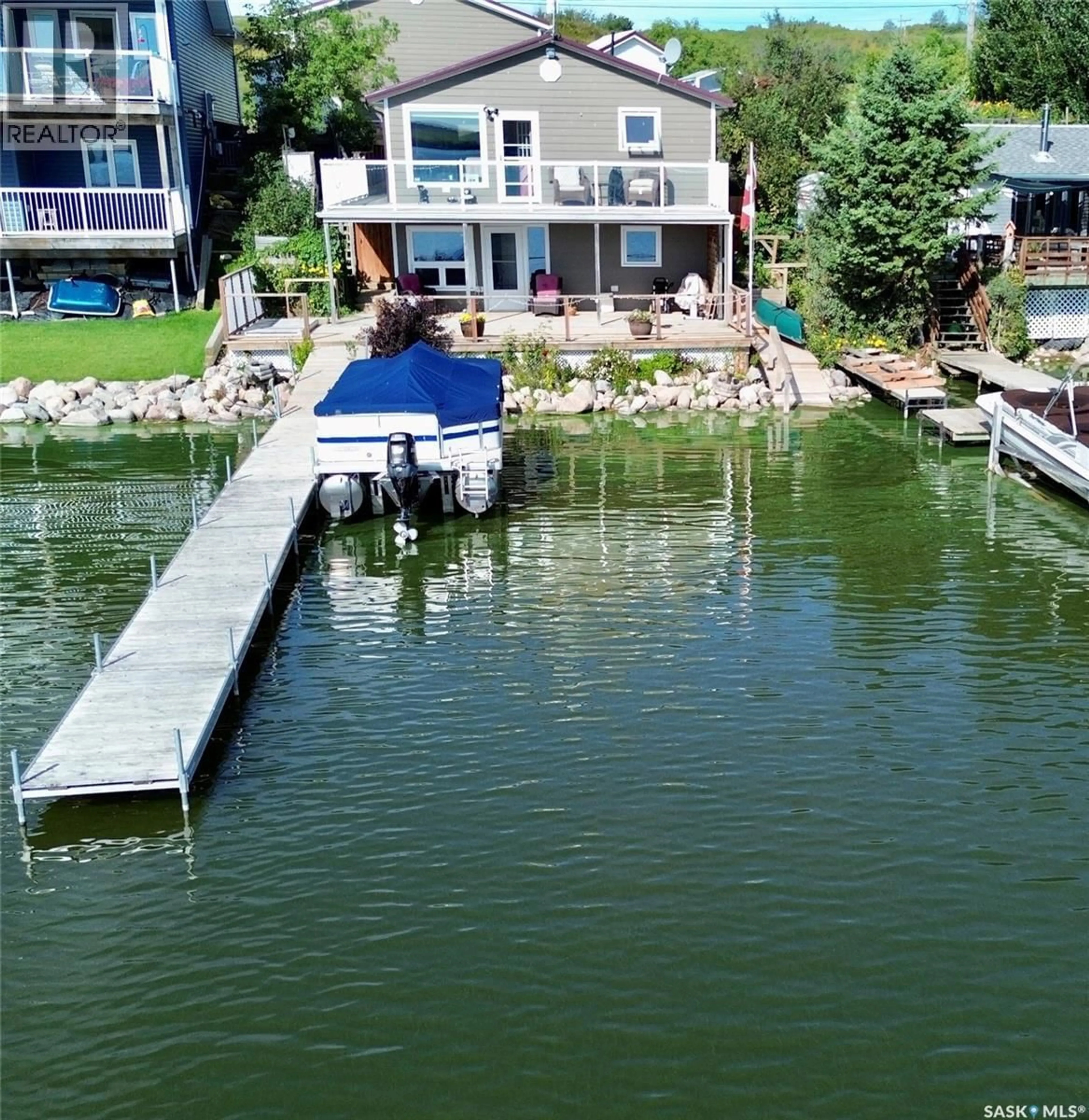 A pic from outside/outdoor area/front of a property/back of a property/a pic from drone, water/lake/river/ocean view for 15 MURRAY LAKE CRESCENT, Murray Lake Saskatchewan S0M0L0