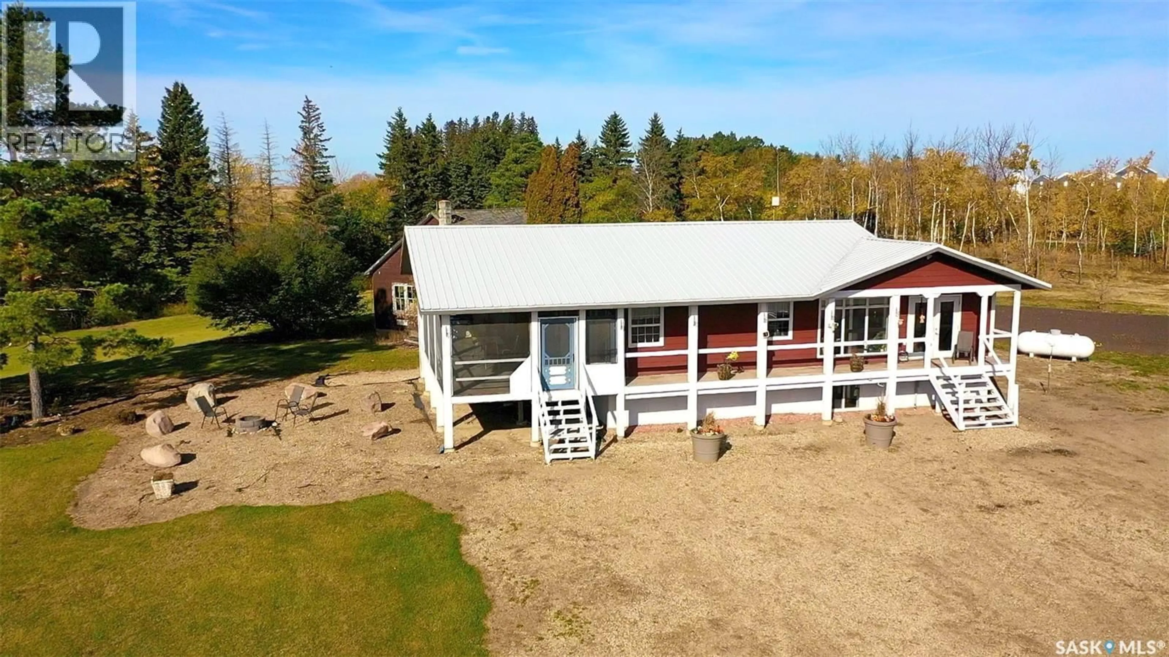 A pic from outside/outdoor area/front of a property/back of a property/a pic from drone, building for ACREAGE SH, Orkney Rm No. 244 Saskatchewan S0A3V0