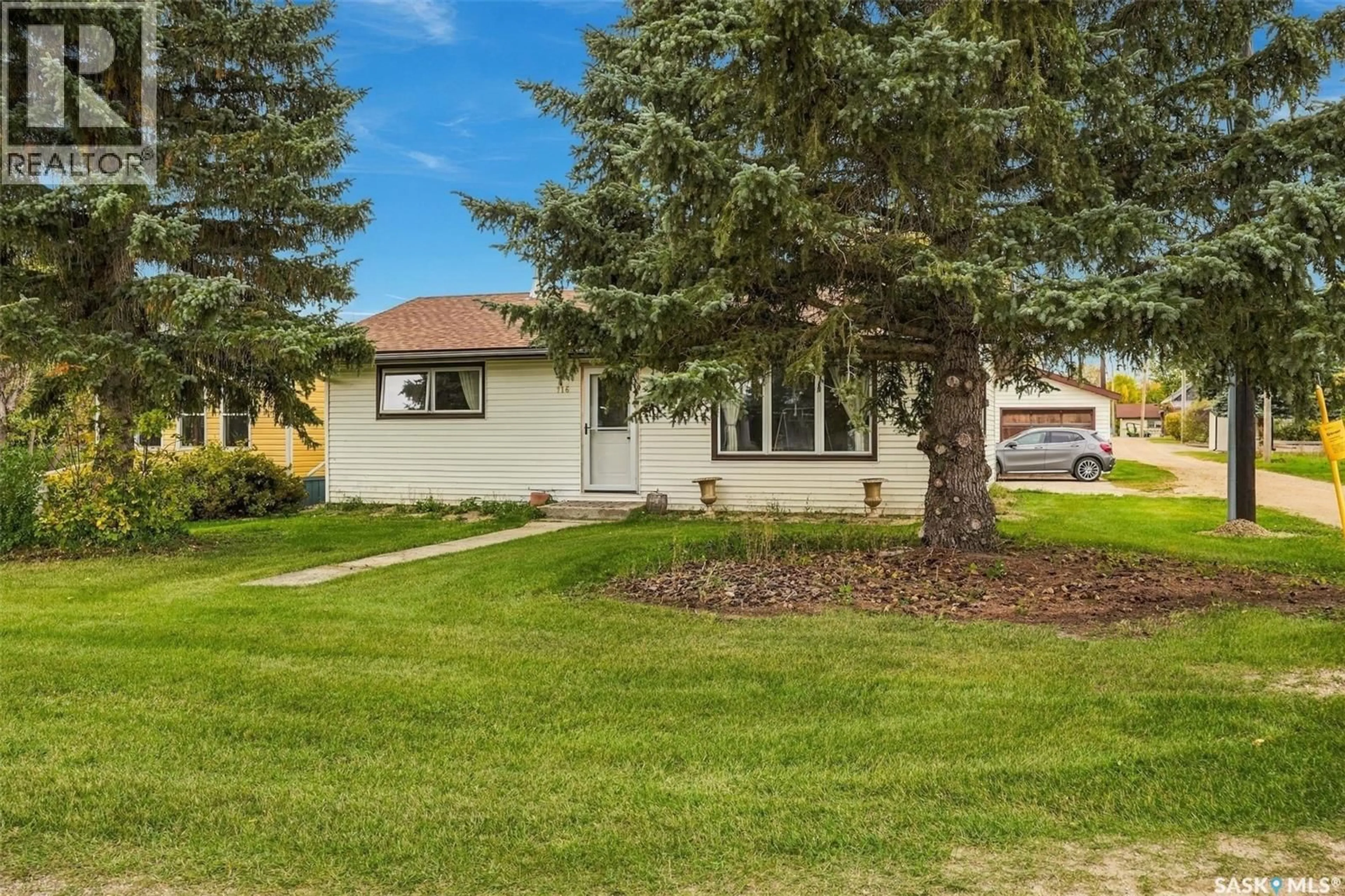 Home with vinyl exterior material, street for 116 BATES STREET, Earl Grey Saskatchewan S0G1J0