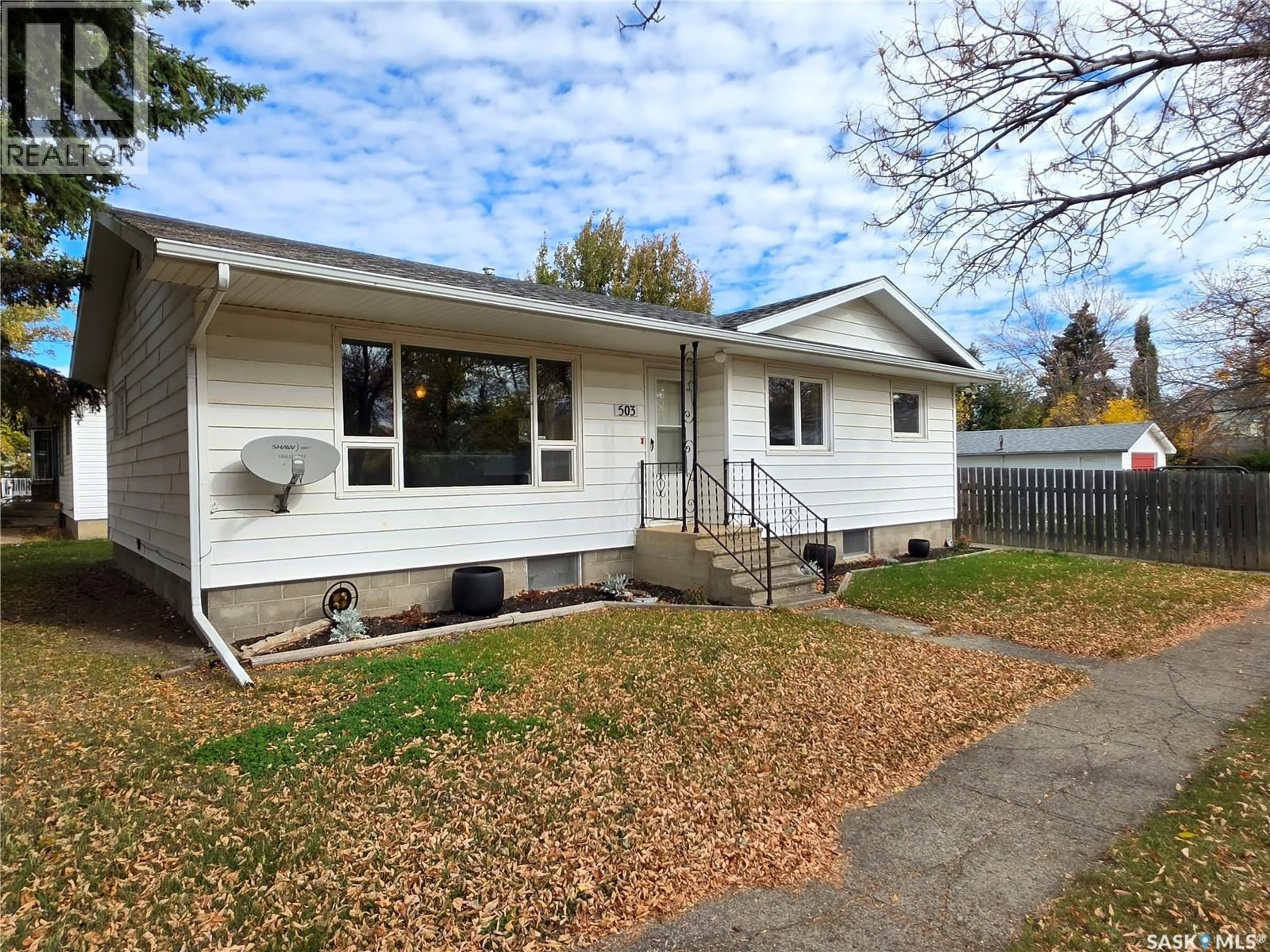 Home with vinyl exterior material, street for 503 THOMPSON STREET, Herbert Saskatchewan S0H2A0