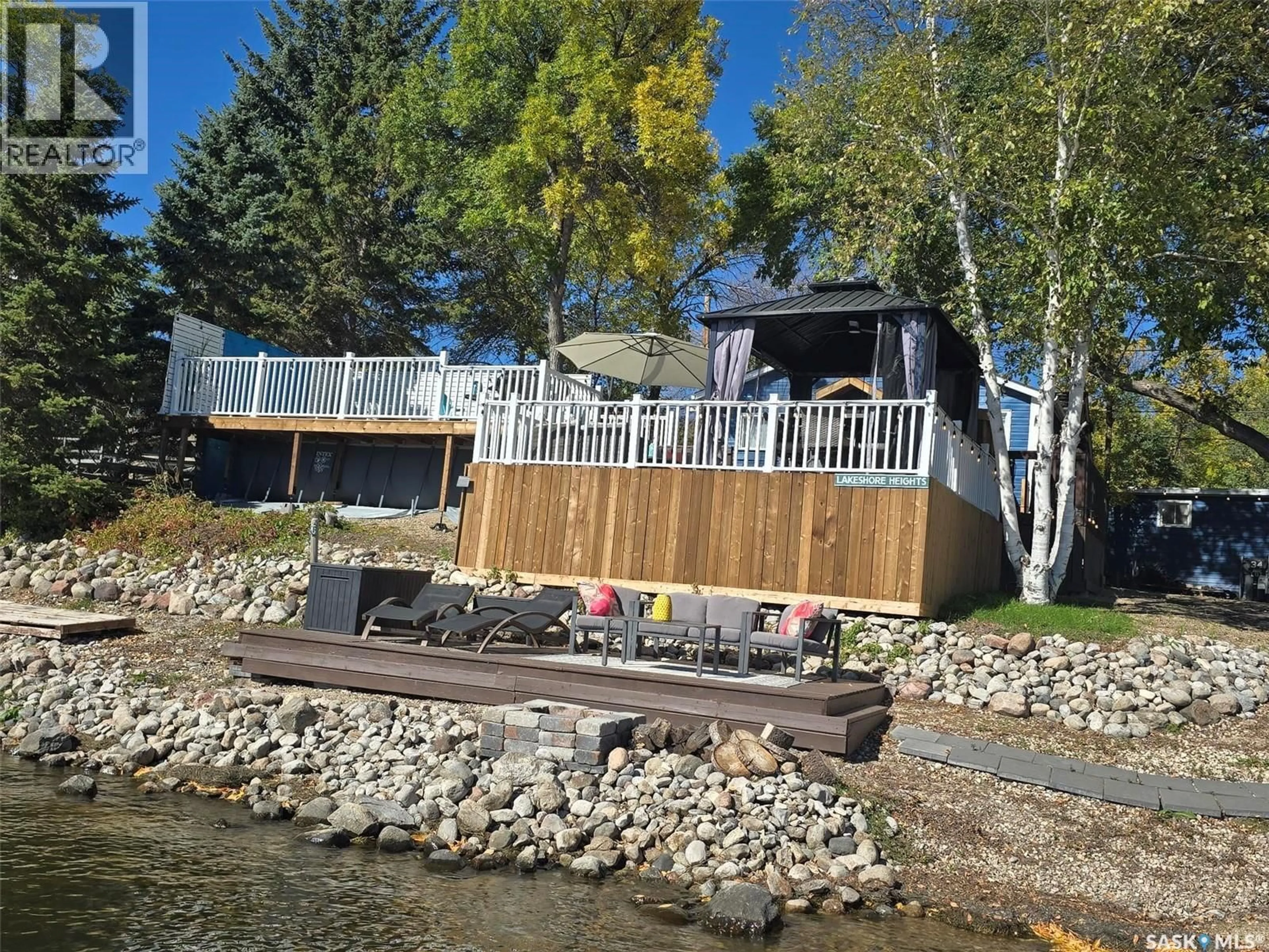 Patio, water/lake/river/ocean view for 34 BEAR ROAD, Crooked Lake Saskatchewan S0G2B0