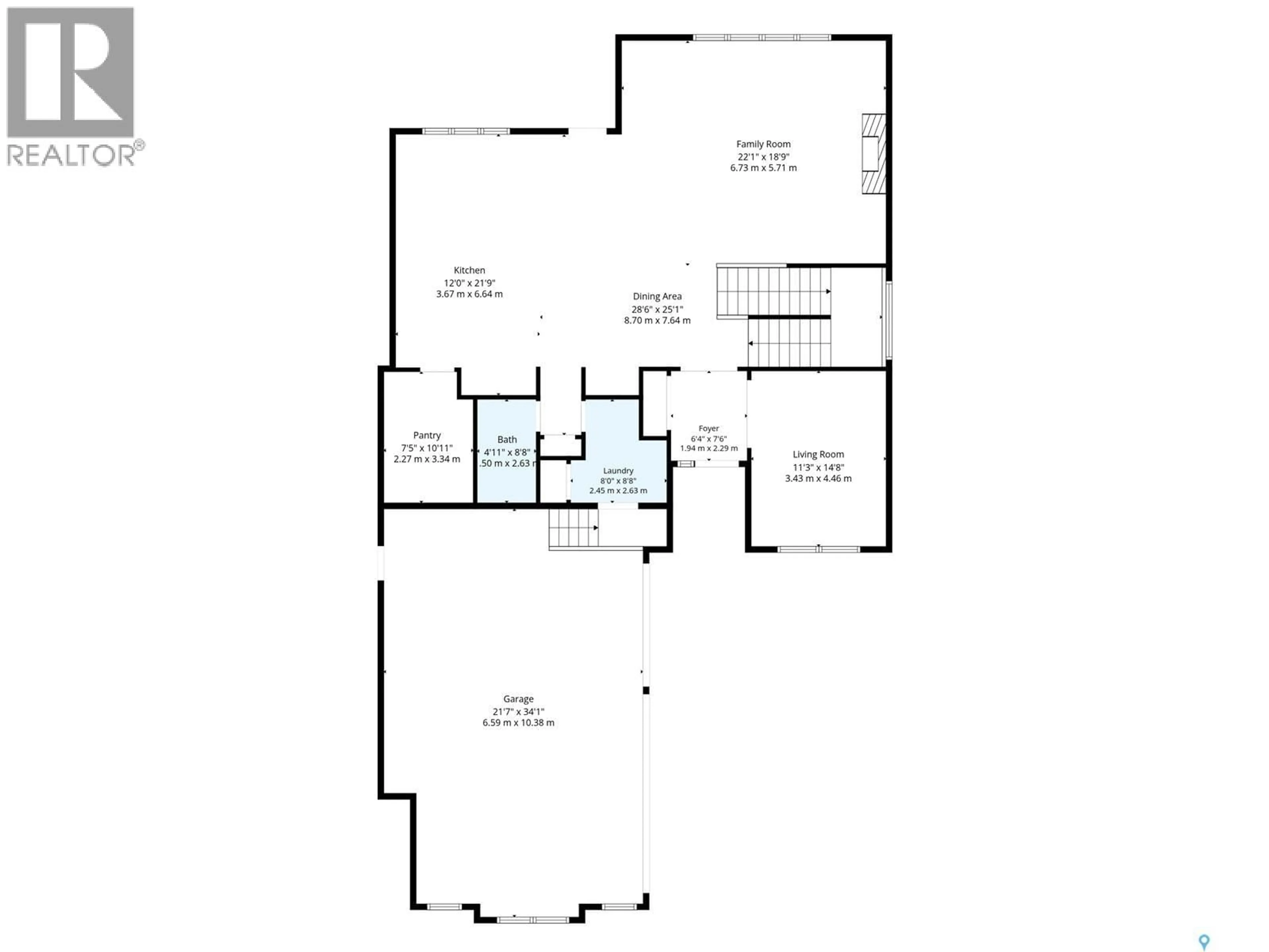 Floor plan for 464 WOOLF BEND, Saskatoon Saskatchewan S7W1E4