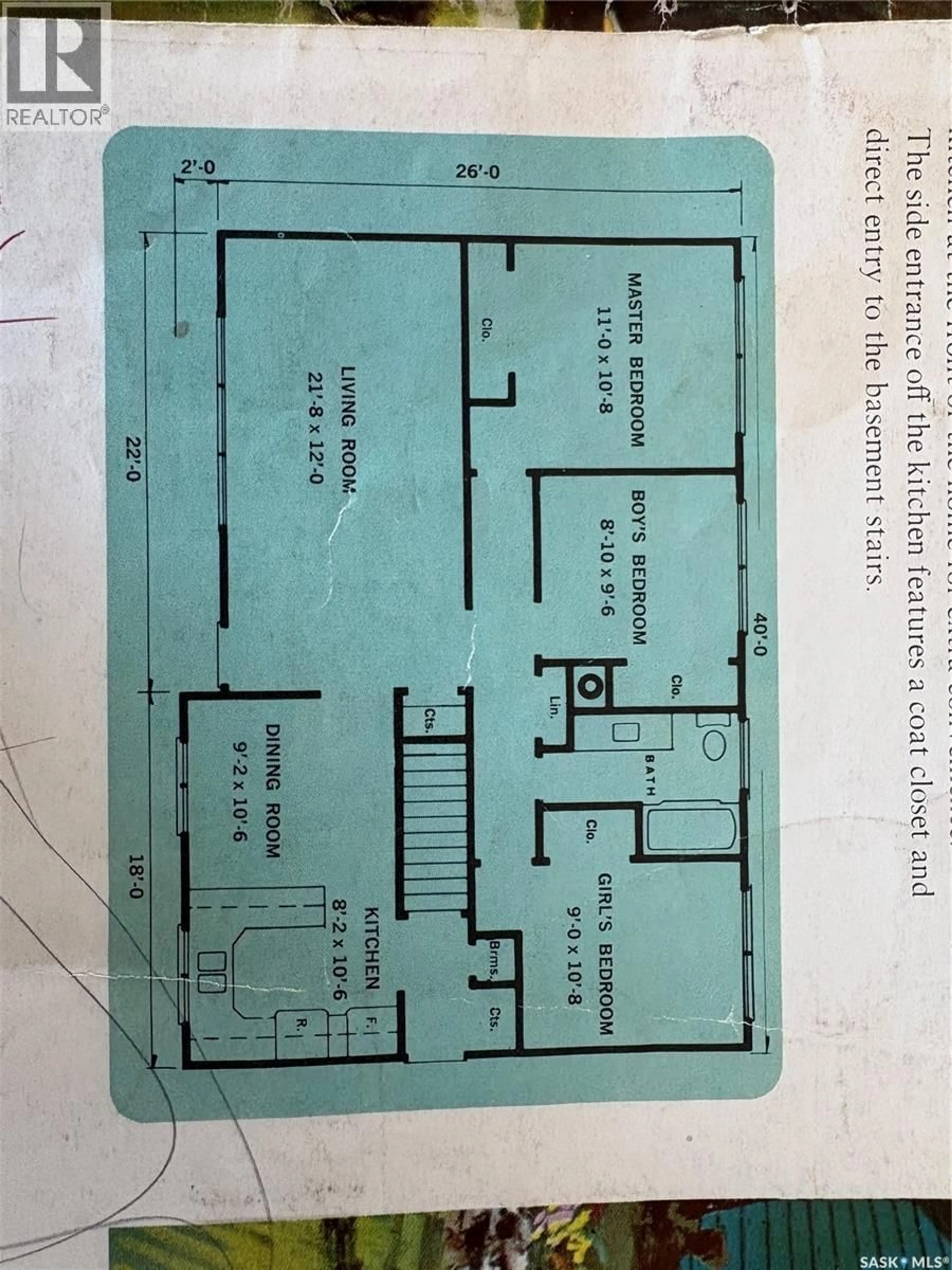 Floor plan for 306 2ND STREET, Kyle Saskatchewan S0L1T0