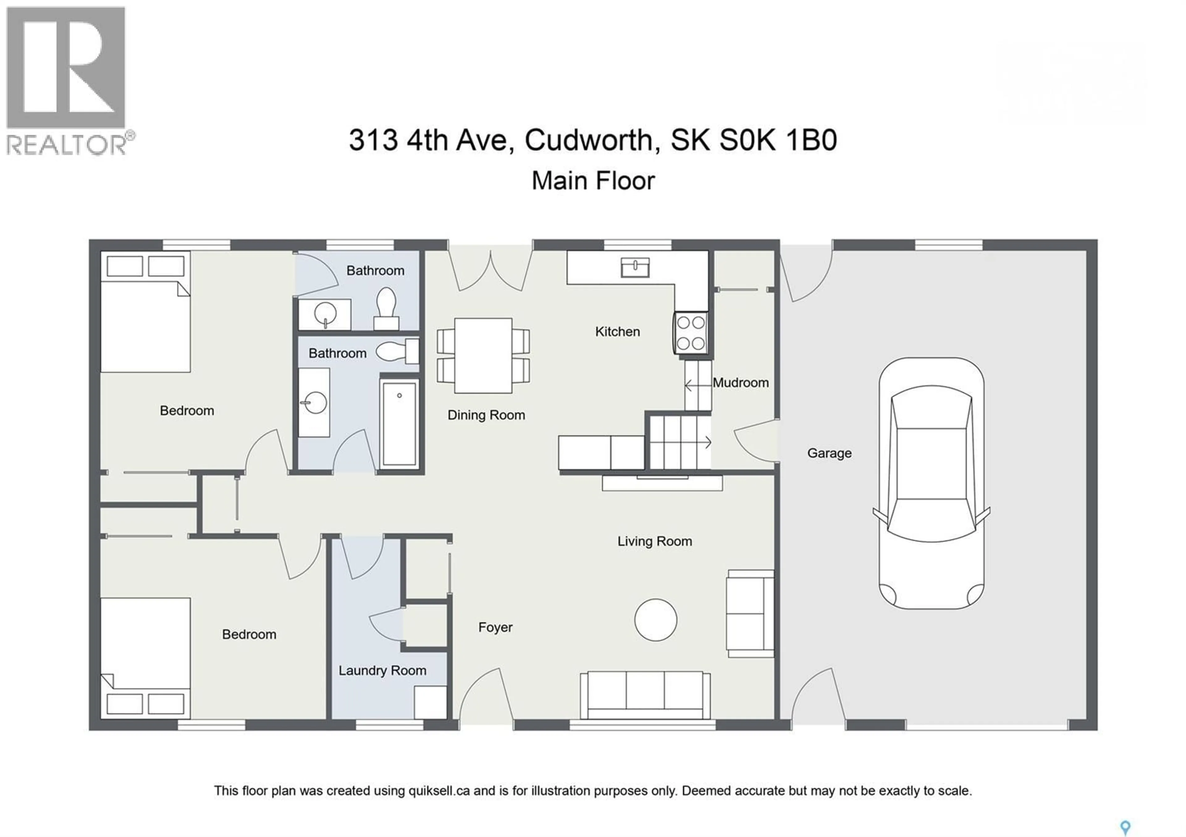 Floor plan for 313 4TH AVENUE, Cudworth Saskatchewan S0K1B0