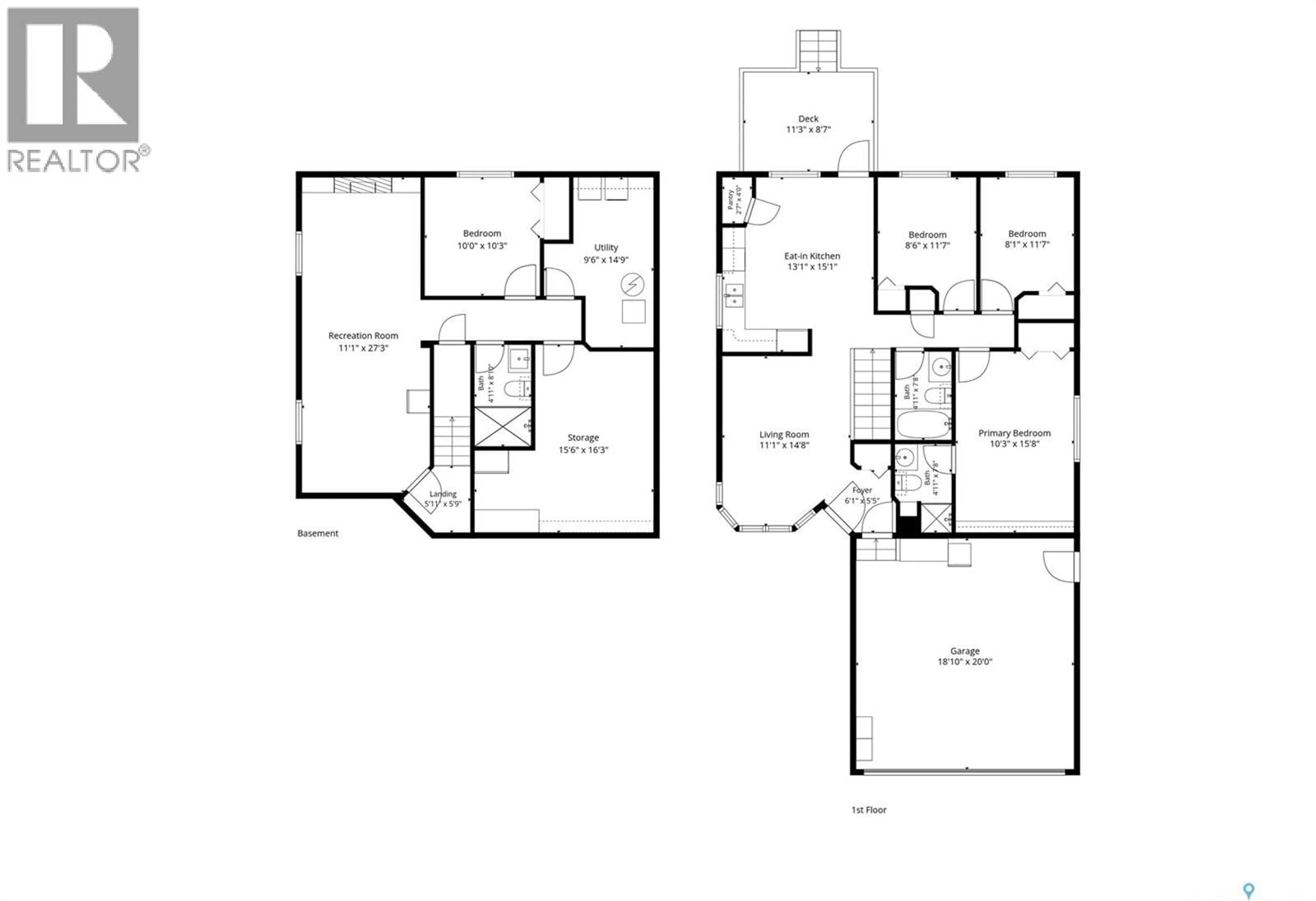 Floor plan for 1130 KOROL GREEN, Saskatoon Saskatchewan S7R0E5