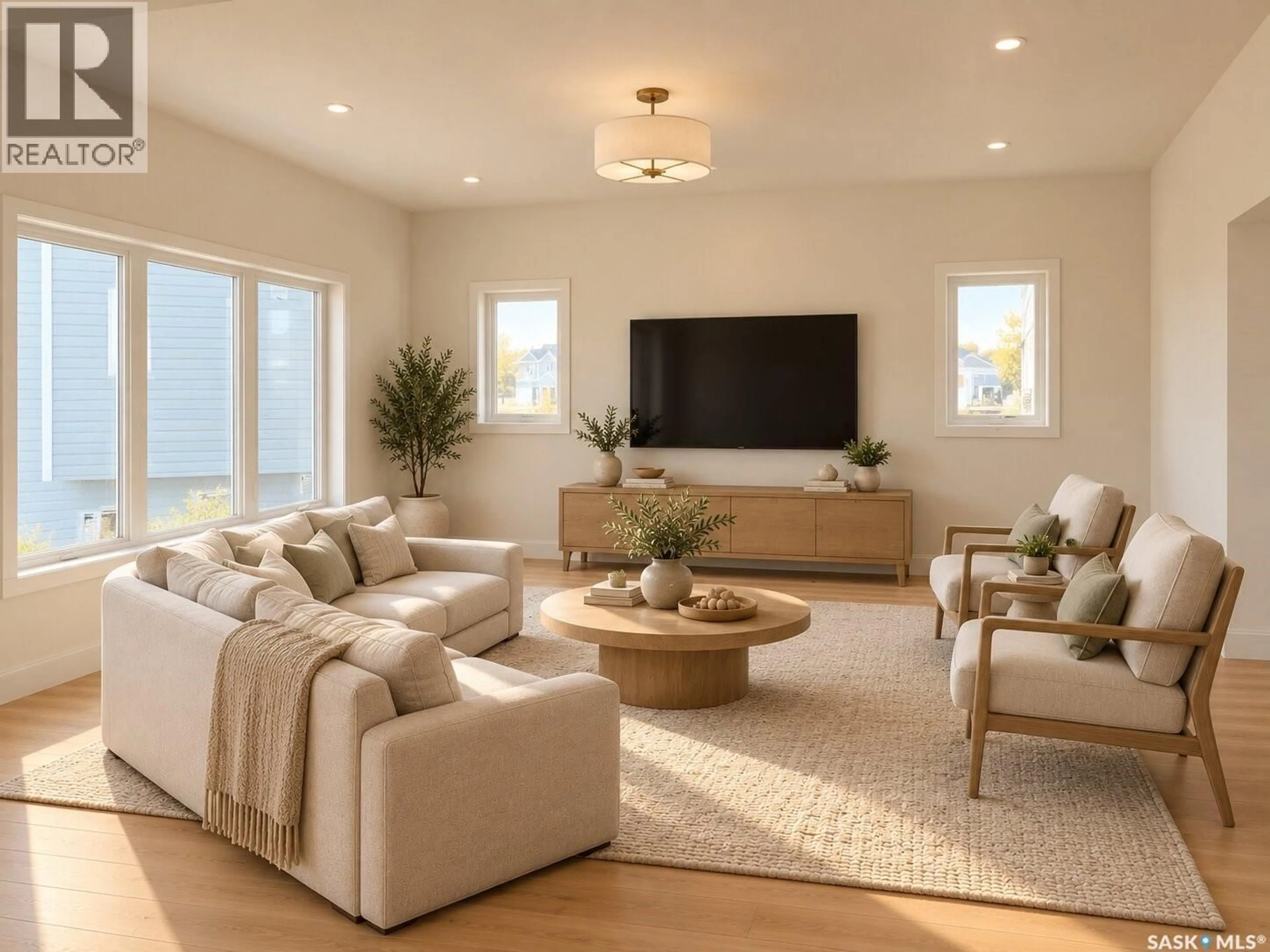 Living room with furniture, unknown for 802 BALLESTEROS CRESCENT, Warman Saskatchewan S0K4S0