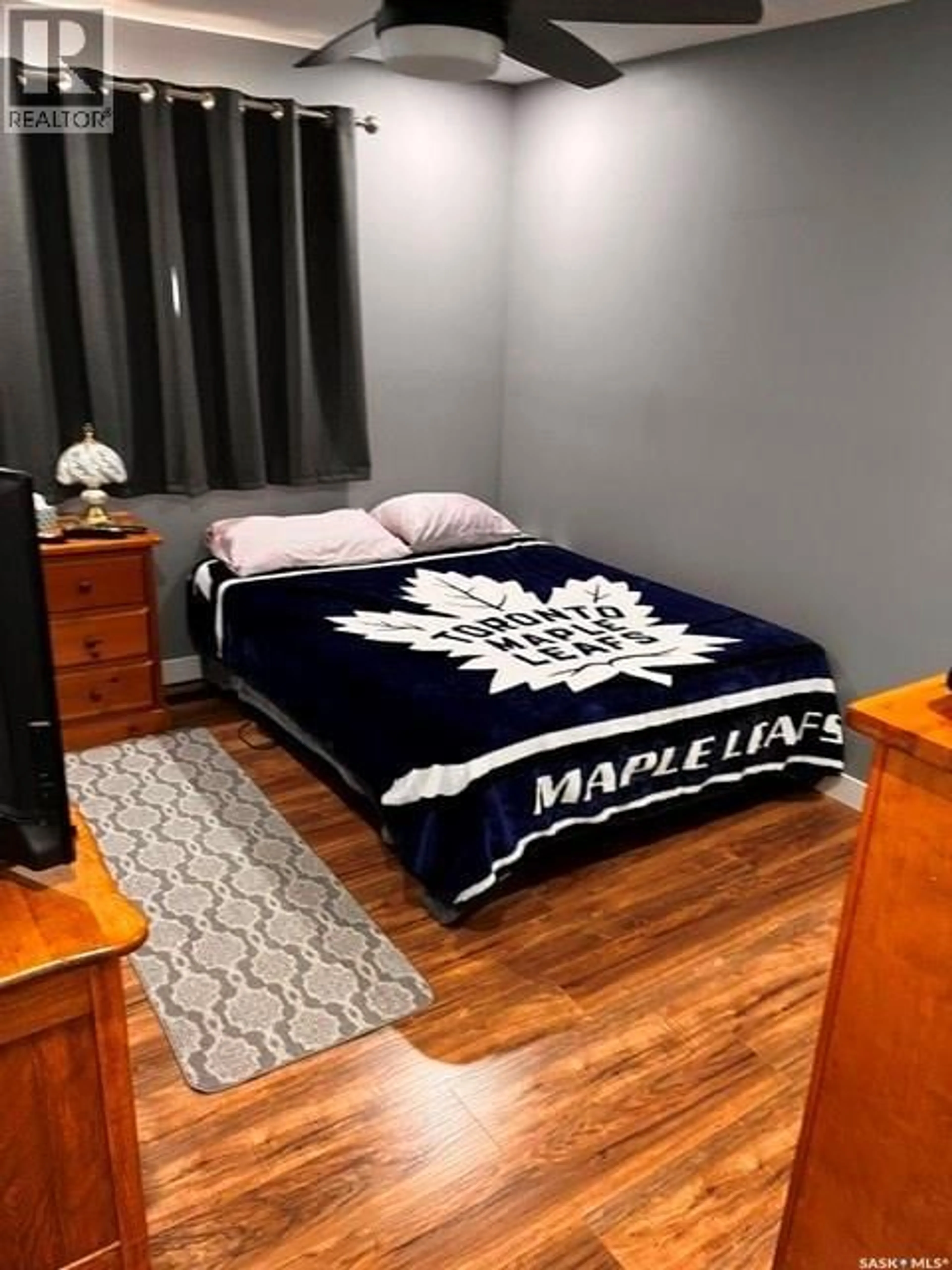 Bedroom with bed, carpet floor for 216 2ND AVENUE, Wiseton Saskatchewan S0L3M0