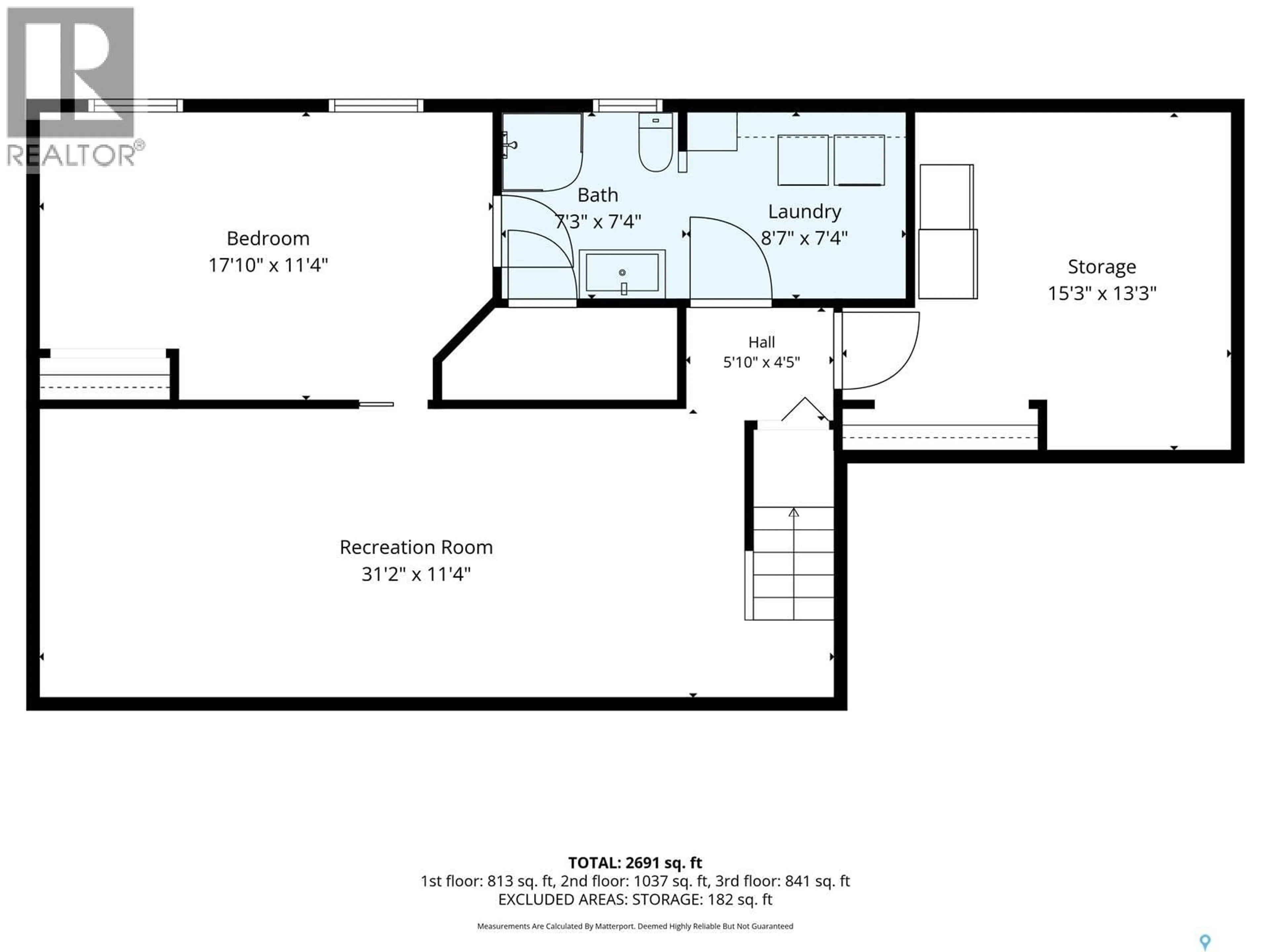Floor plan for 25 BALSAM PLACE, Saskatoon Saskatchewan S7N2K4
