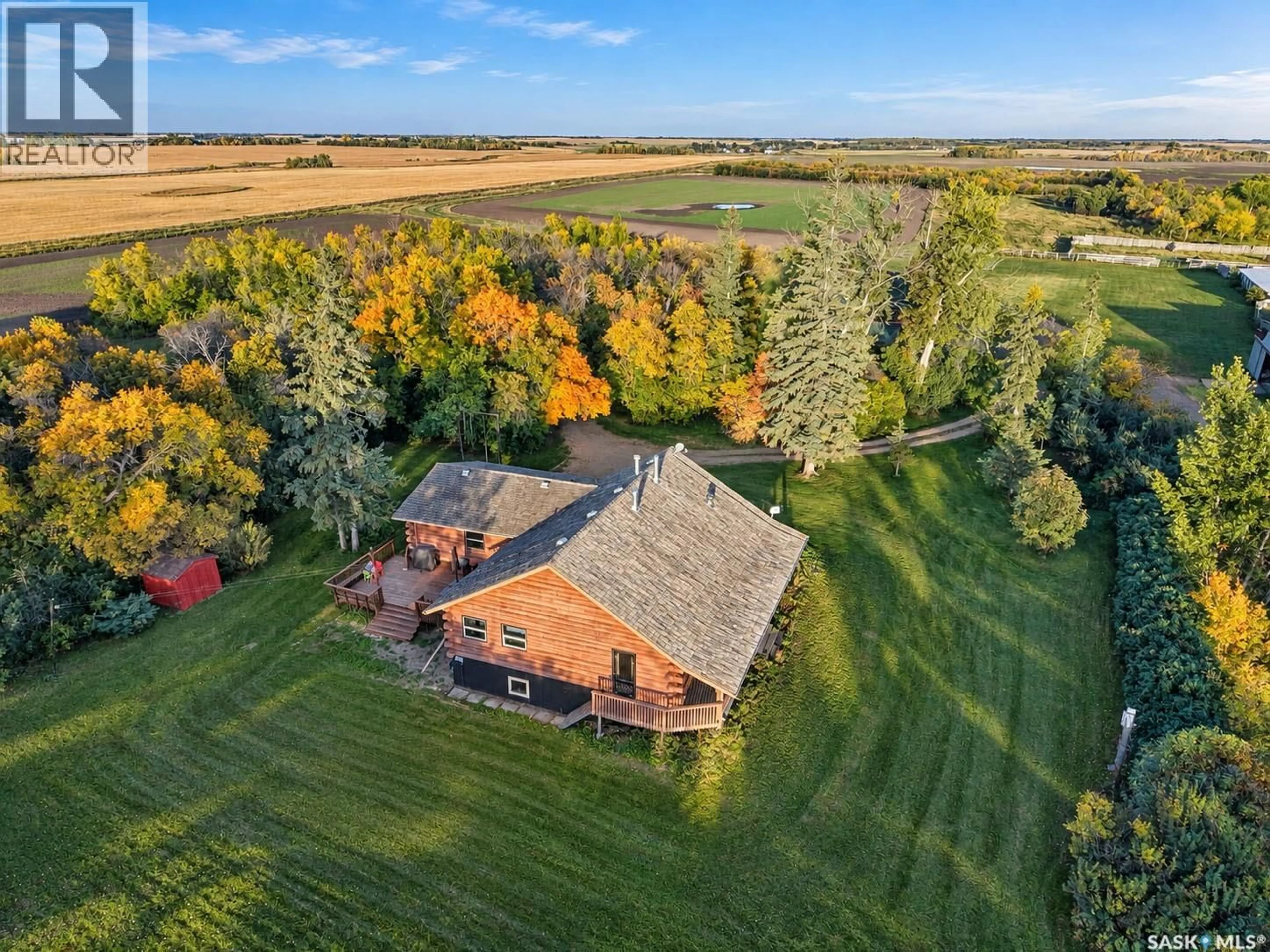 A pic from outside/outdoor area/front of a property/back of a property/a pic from drone, water/lake/river/ocean view for BRANCEPETH ACREAGE, Birch Hills Rm No. 460 Saskatchewan S0J0G0