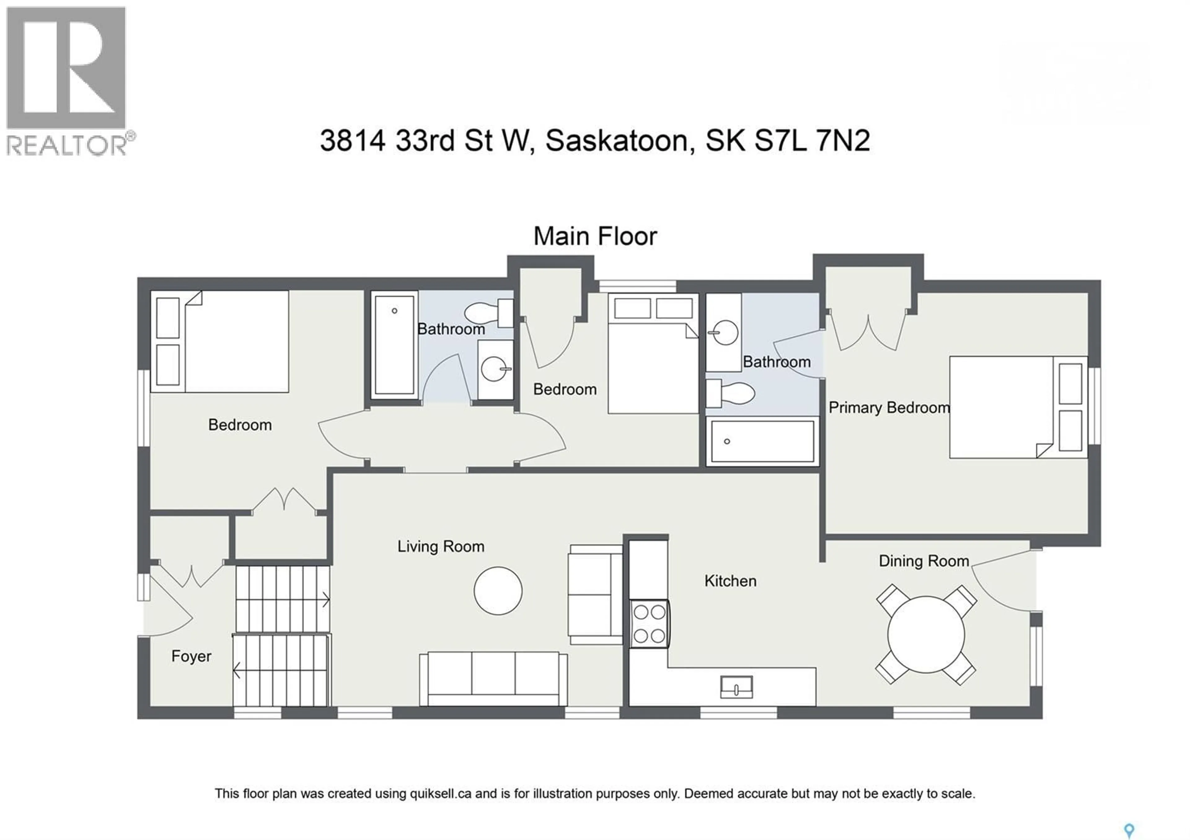 Floor plan for 3814 33RD STREET, Saskatoon Saskatchewan S7R0M1