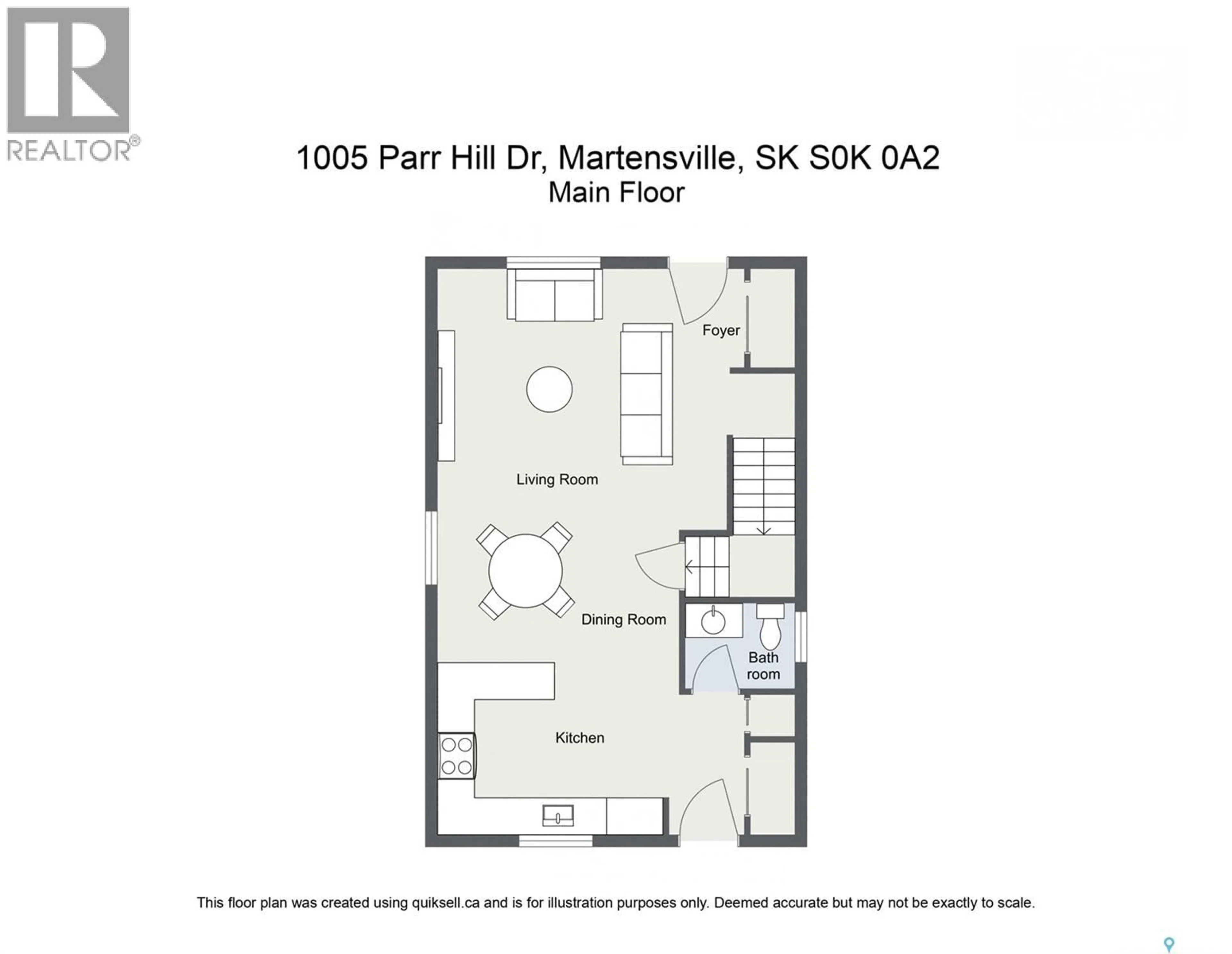 Floor plan for 1005 PARR HILL DRIVE, Martensville Saskatchewan S0K2T1