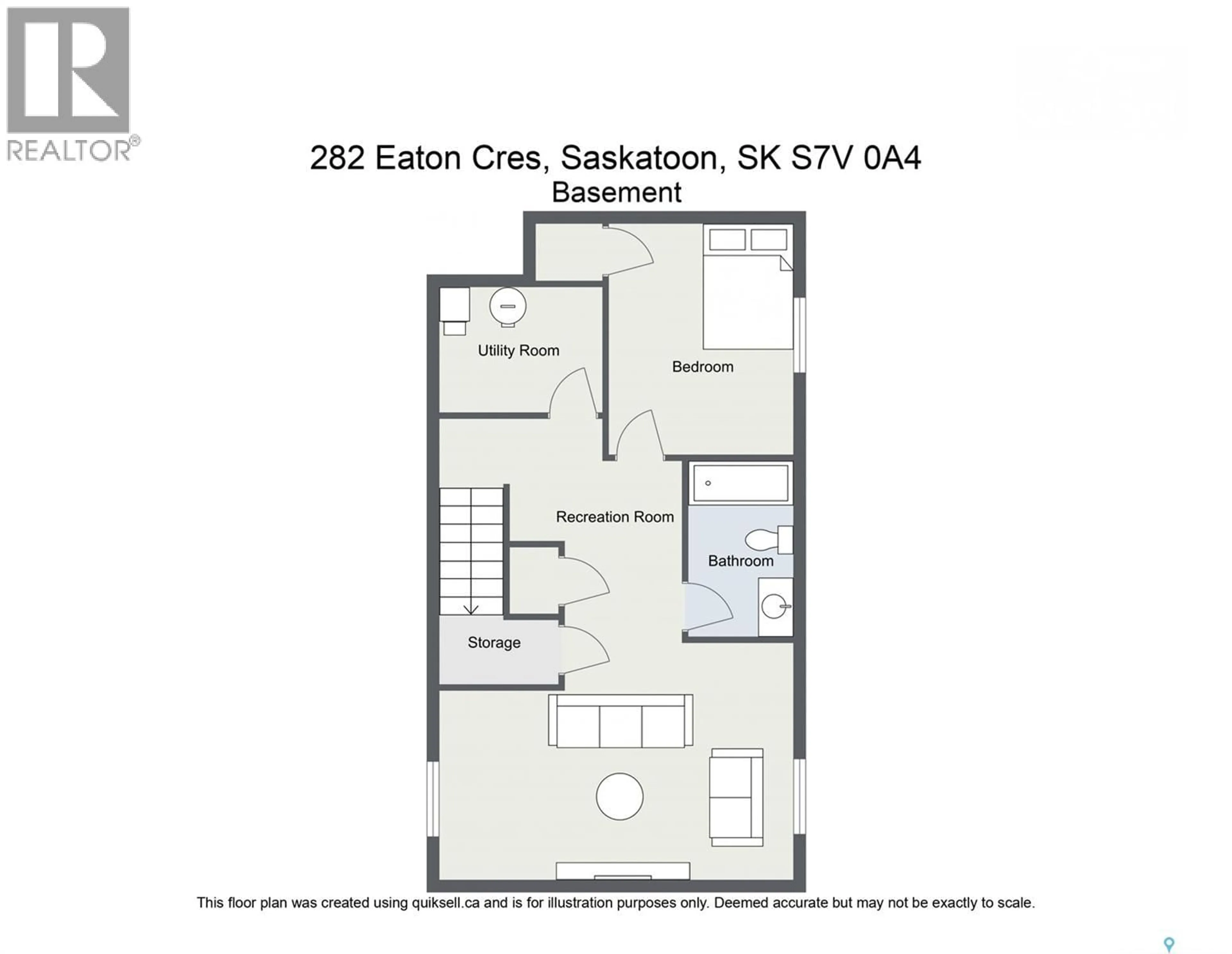Floor plan for 282 EATON CRESCENT, Saskatoon Saskatchewan S7V0H4