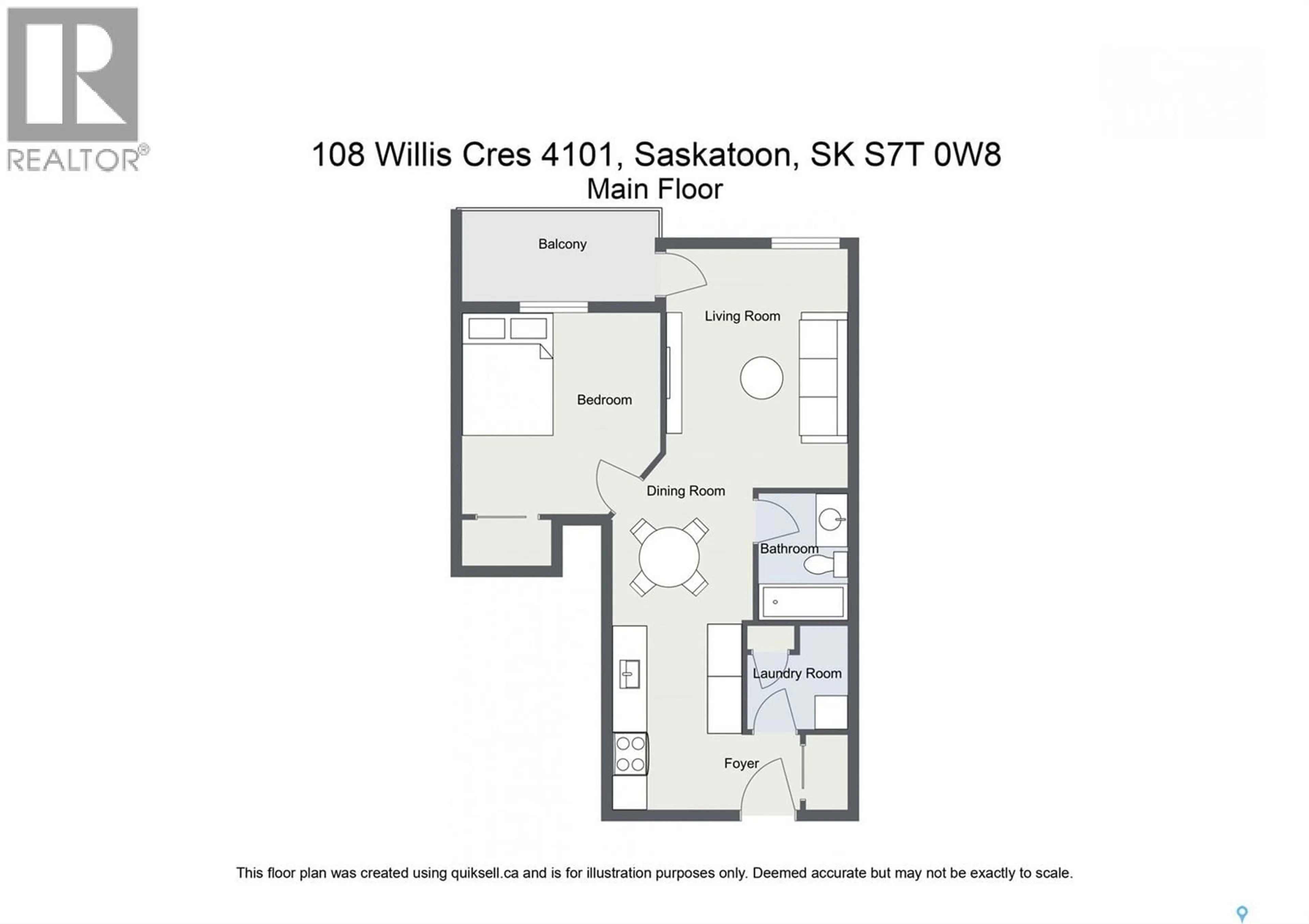 Floor plan for 4101 108 WILLIS CRESCENT, Saskatoon Saskatchewan S7T0W8